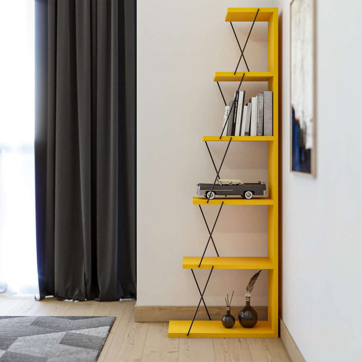 Polica za knjige Tlos - Yellow | AG-vitahome.hr