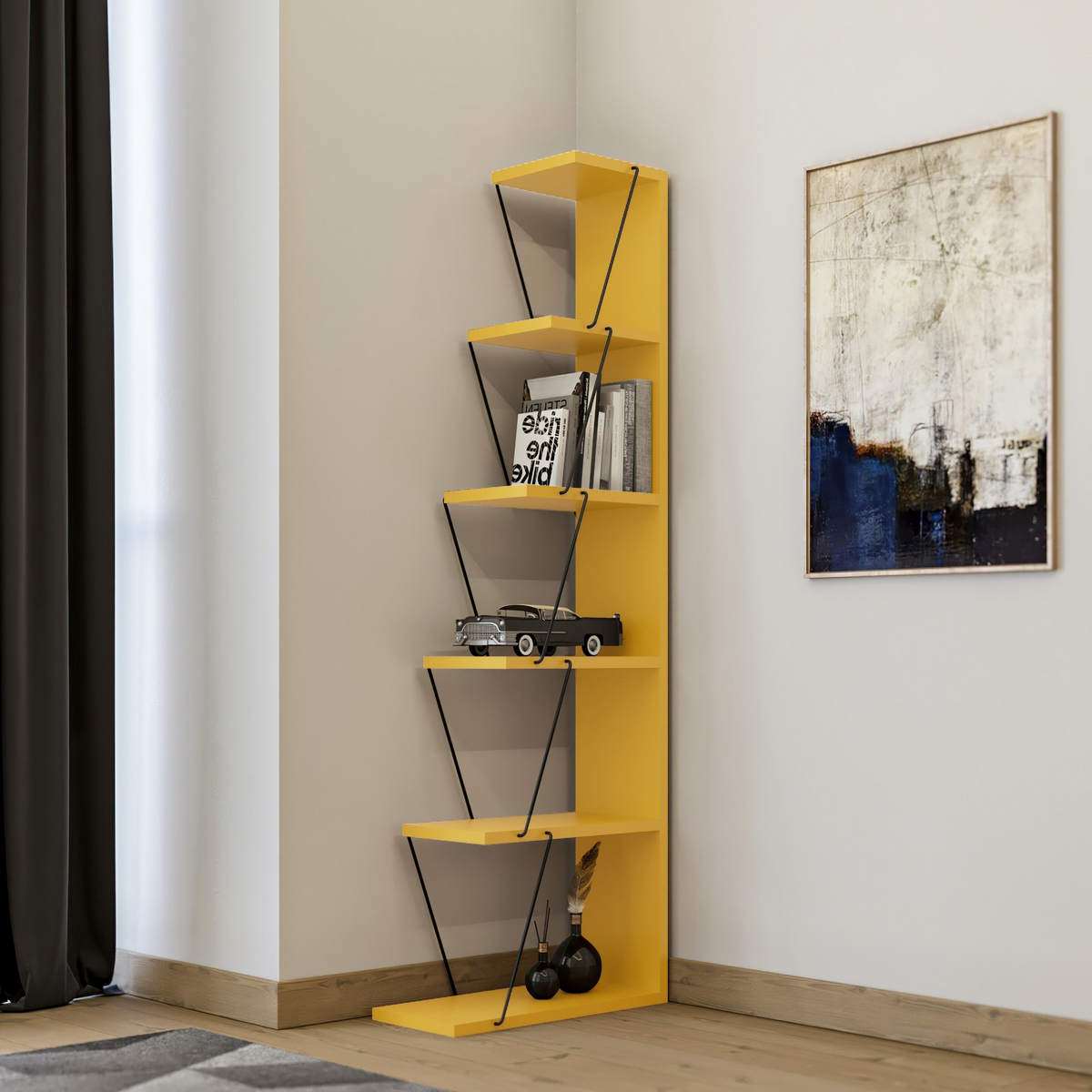 Polica za knjige Tlos - Yellow | AG-vitahome.hr