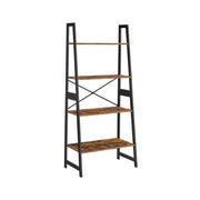 Polica za knjige u industrijskom stilu, 63 x 34 x 137 cm, crno-smeđa | VASAGLE-vitahome.hr