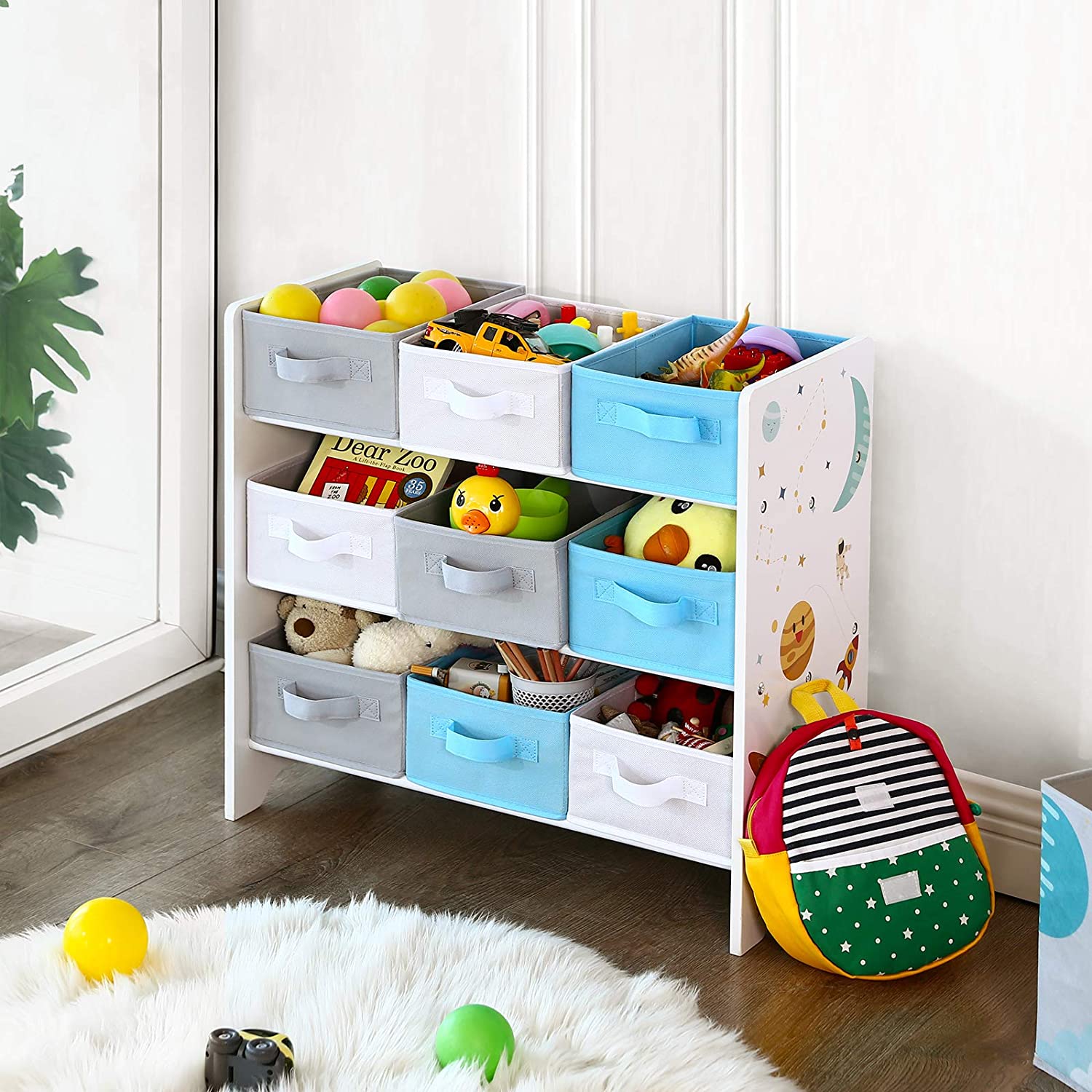 polica za odlaganje igračaka za djecu 62,5 x 29,5 x 60 cm | SONGMICS-vitahome.hr