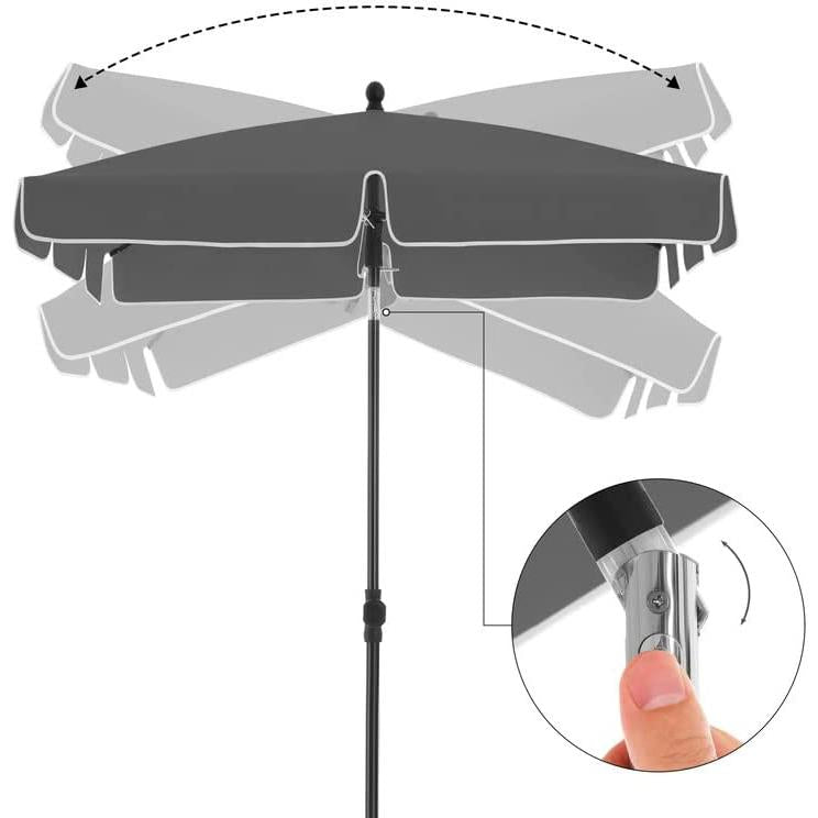 pravokutni balkonski suncobran 1,8 x 1,25 m, UPF 50+ zaštita | SONGMICS-vitahome.hr