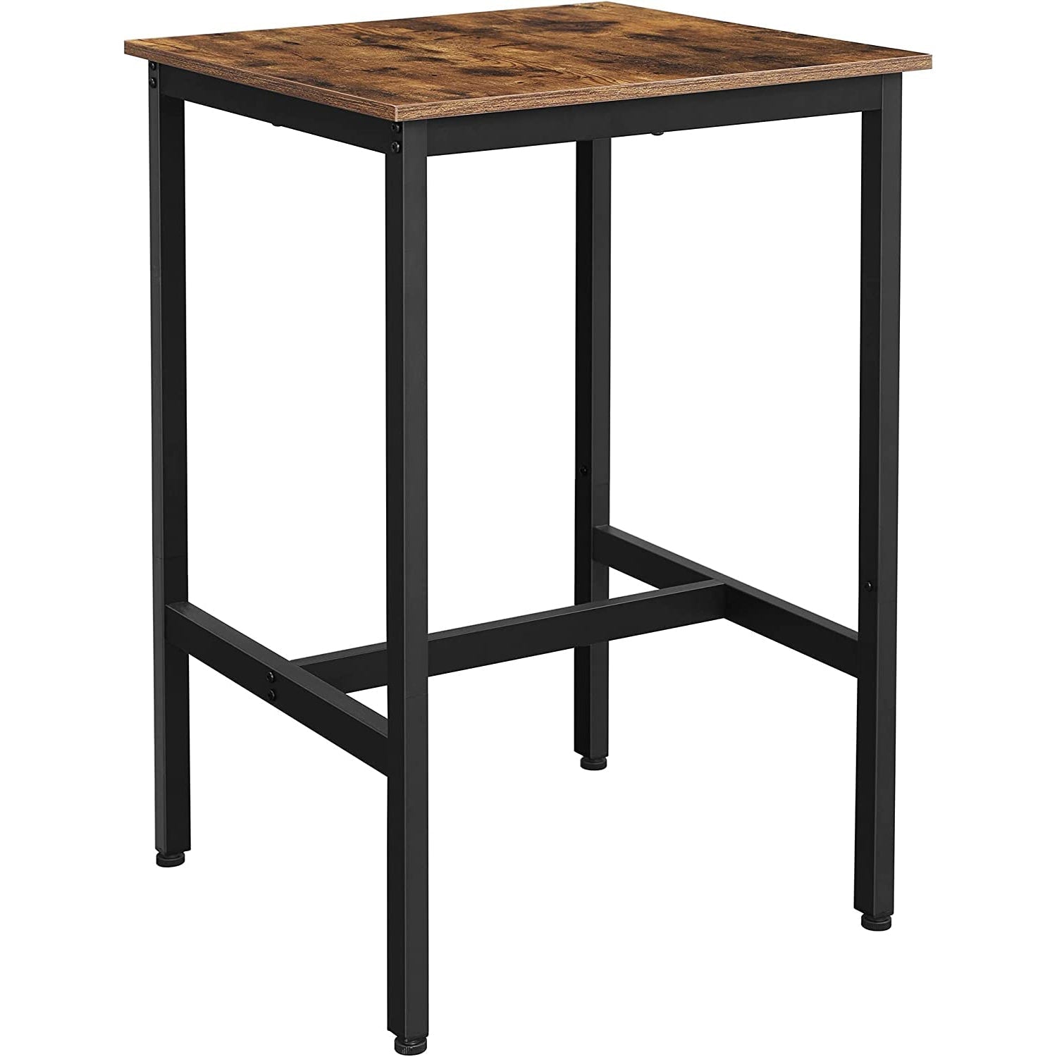 Pravokutni visoki barski stol 60 x 60 x 90 cm, rustikalno smeđa i crna | Vasagle-vitahome.hr