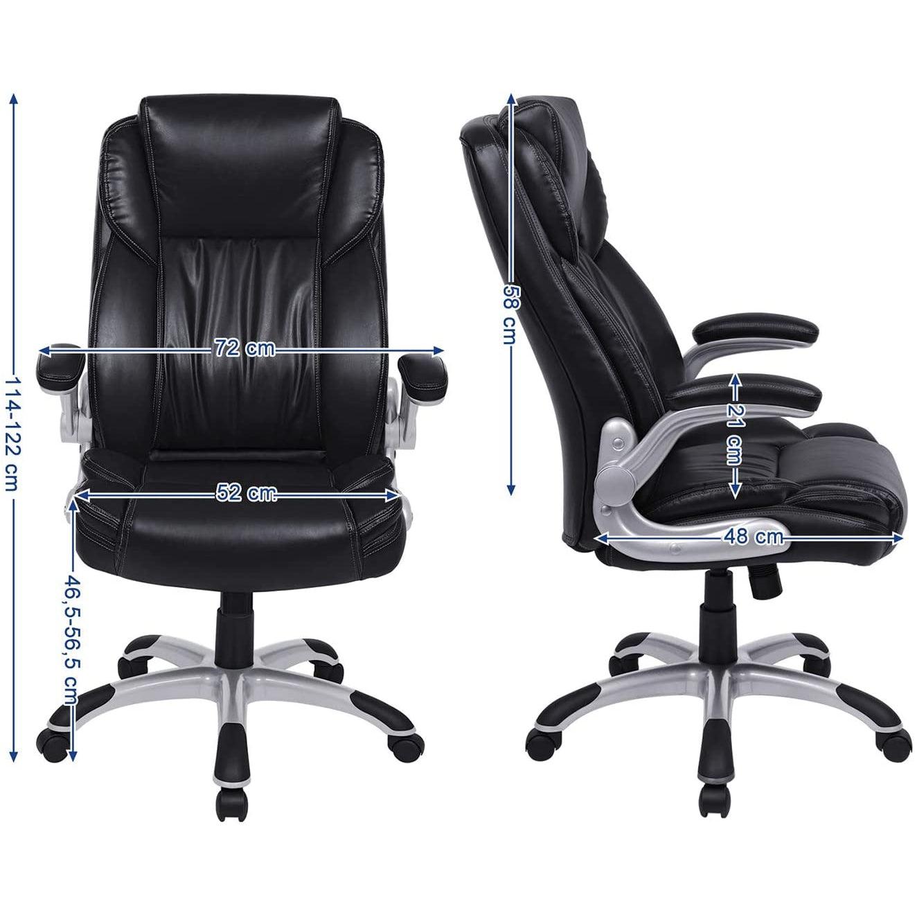Premium uredska stolica, direktorska stolica, crna | SONGMICS-vitahome.hr