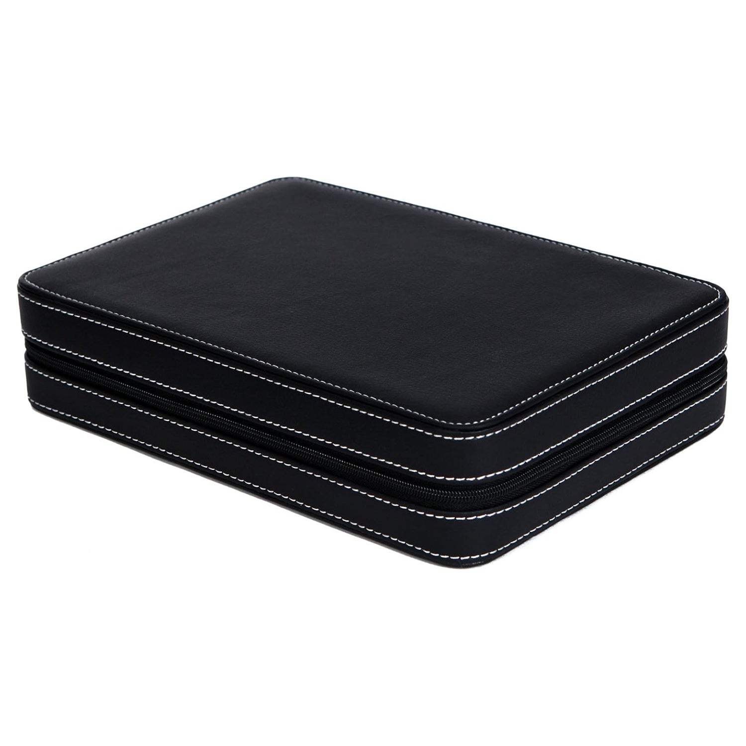 Prijenosna kutija za satove, za 8 satova, 24,5 x 18,5 x 5,5 cm, crne boje | SONGMICS-vitahome.hr