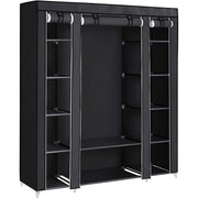 Prijenosni ormar od tkanine, 12 polica, 175 x 150 x 45 cm, crna | SONGMICS-vitahome.hr