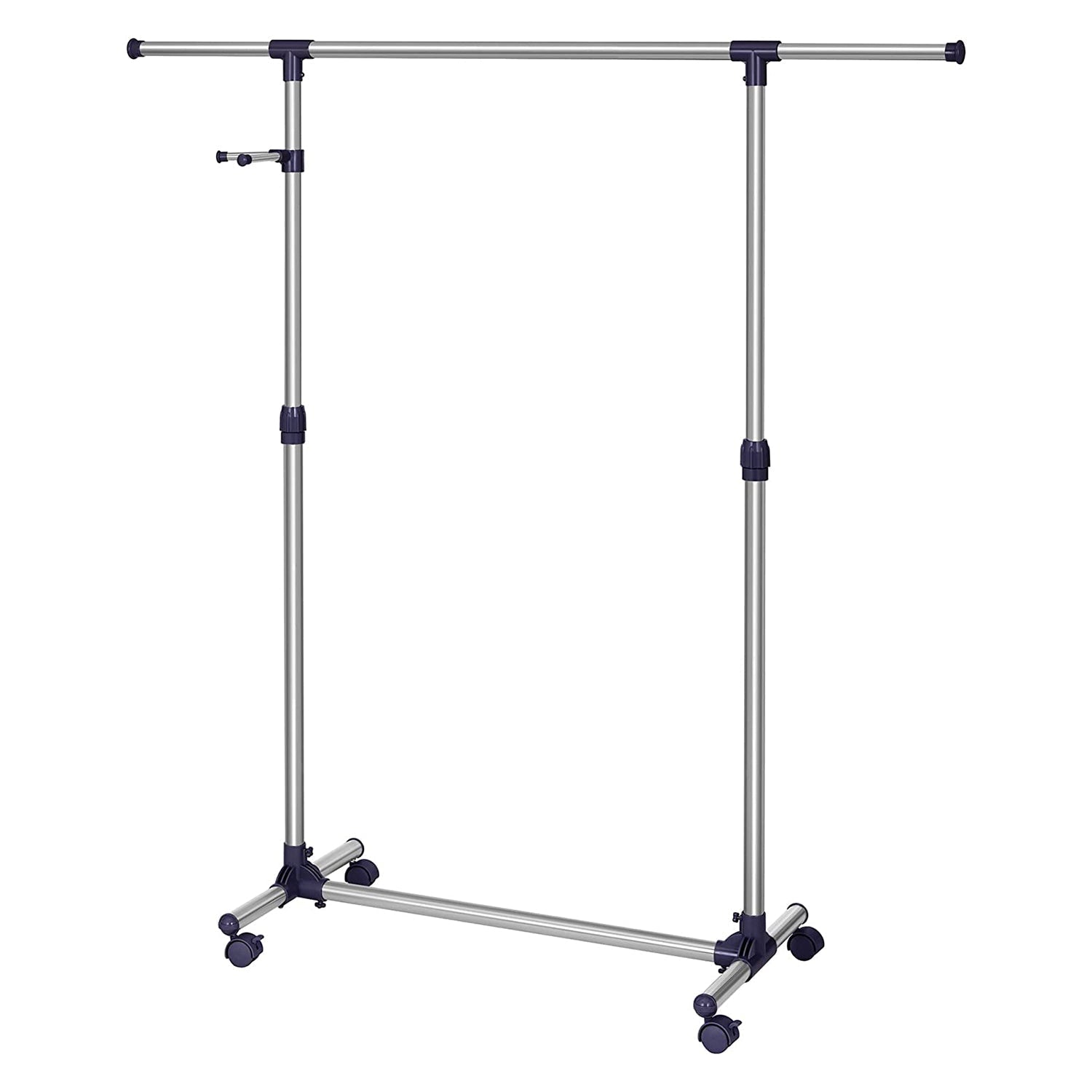 Produživ stalak za odjeću s kotačima 97-165 cm, 150 x 44 x 165 cm, srebrni | SONGMICS-vitahome.hr