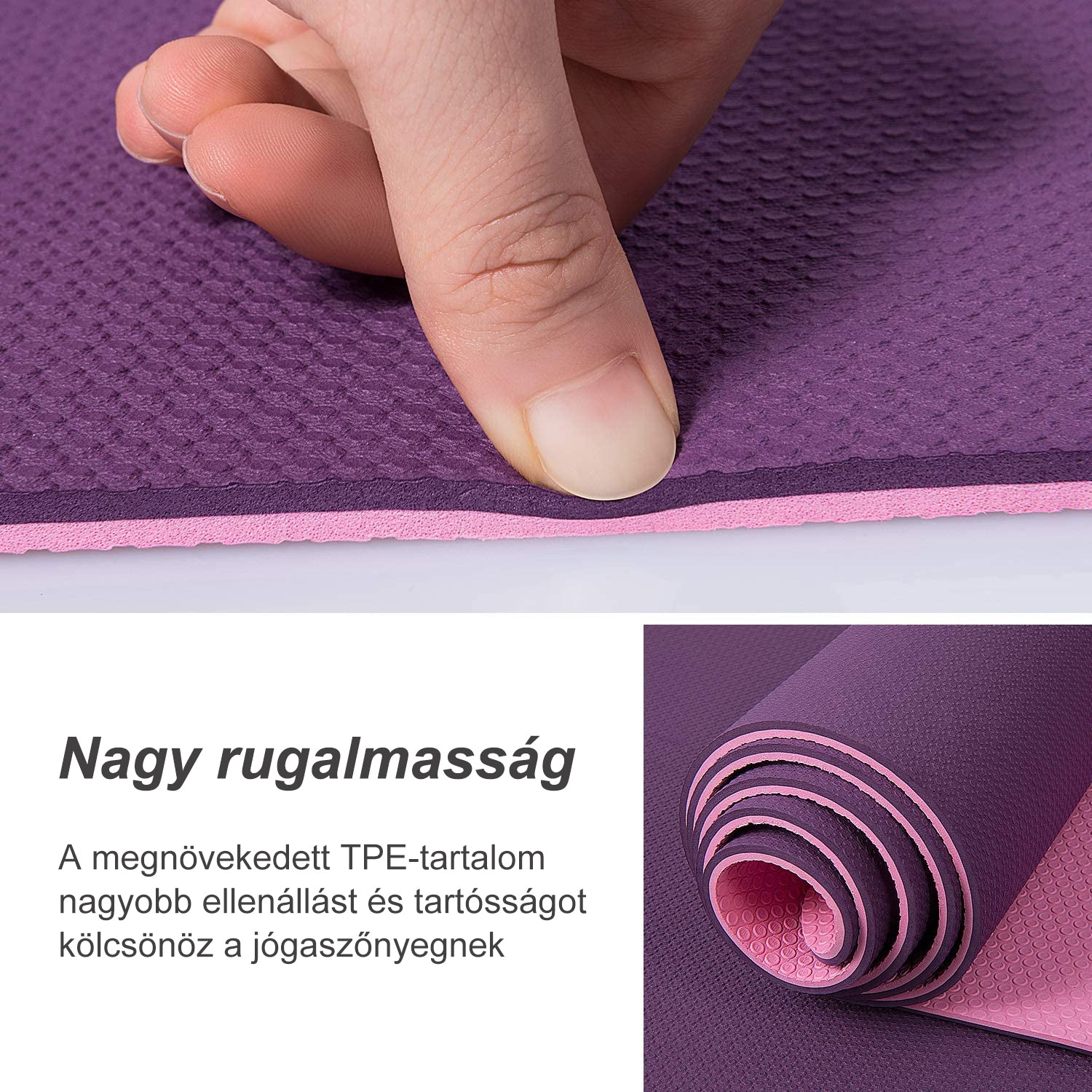 Protuklizna podloga za jogu 6 mm, podloga za vježbanje, plava | BONTOUR-vitahome.hr