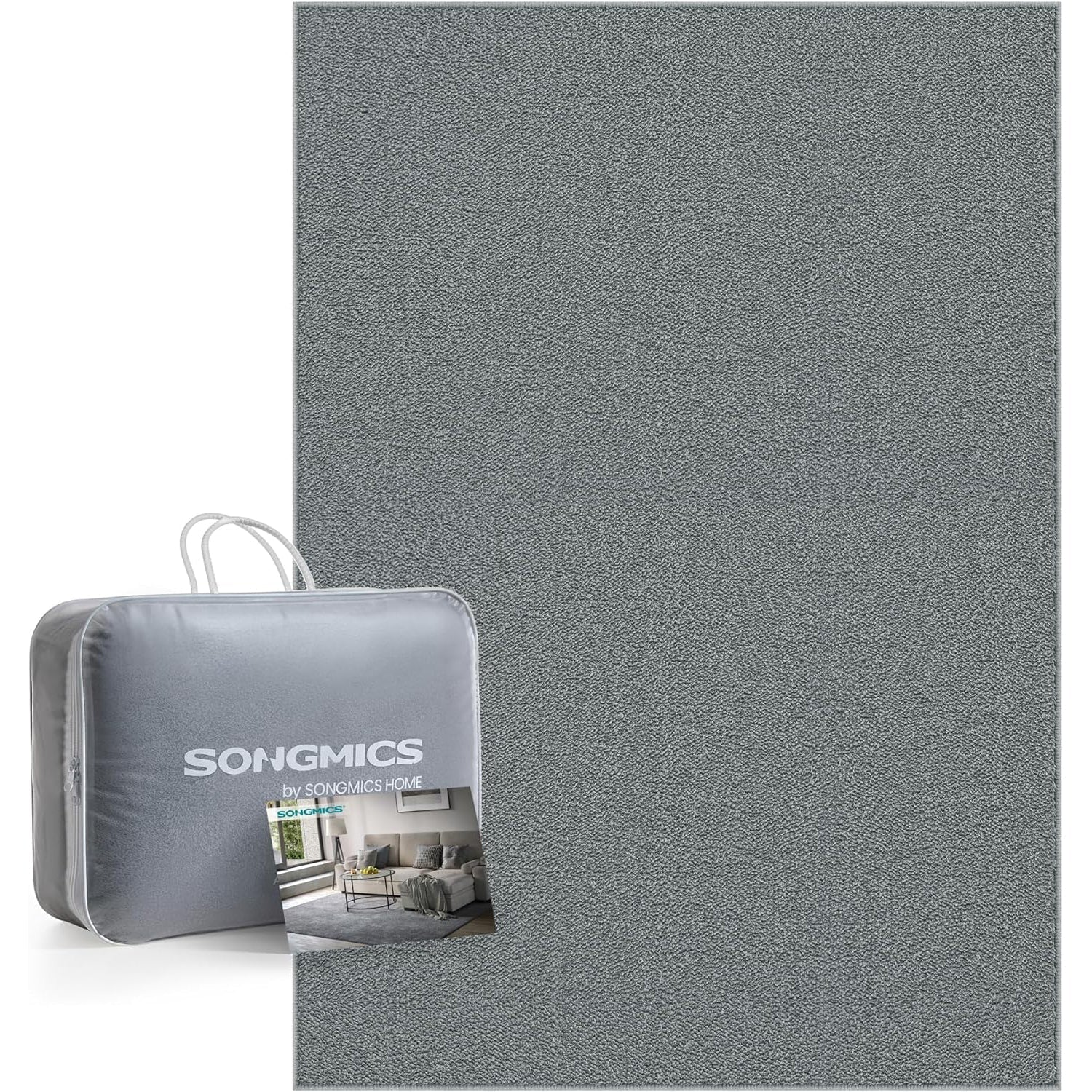 Protuklizni tepih 120 x 170 cm, mekan i moderan tepih za svaku prostoriju, sivi | SONGMICS-vitahome.hr
