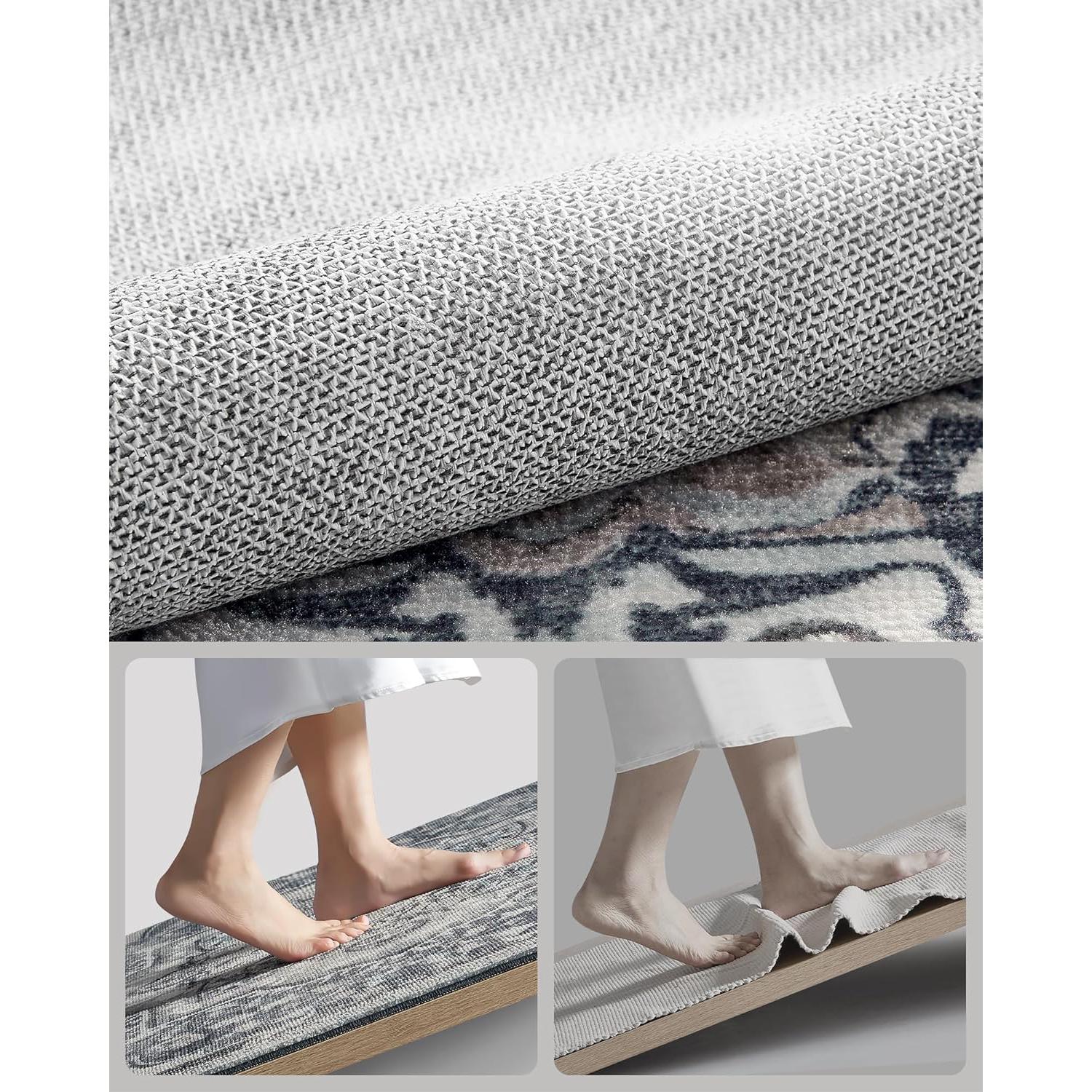 Protuklizni tepih, 120 x 170 cm, periv u perilici, sive boje | SONGMICS-vitahome.hr