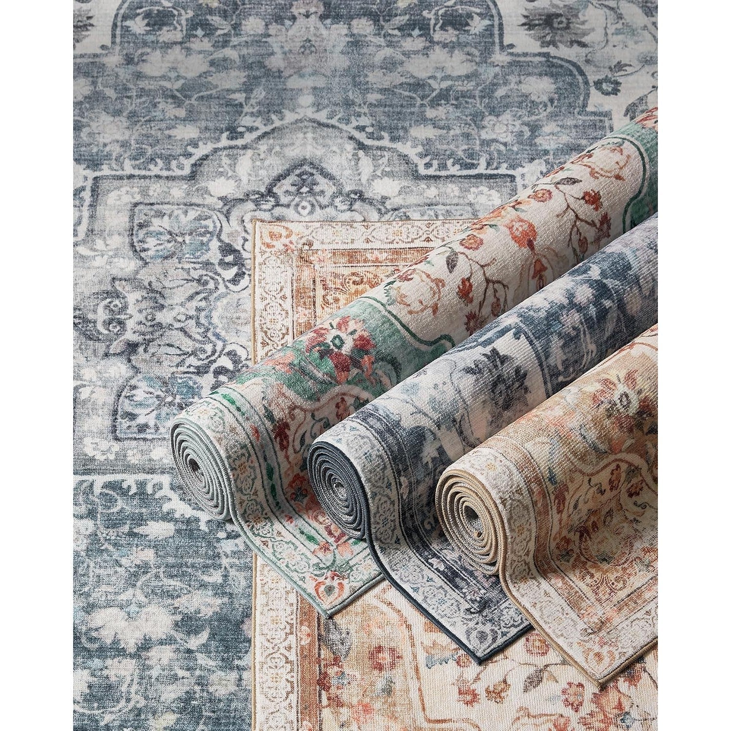 Protuklizni tepih, 120 x 170 cm, periv u perilici, sive boje | SONGMICS-vitahome.hr