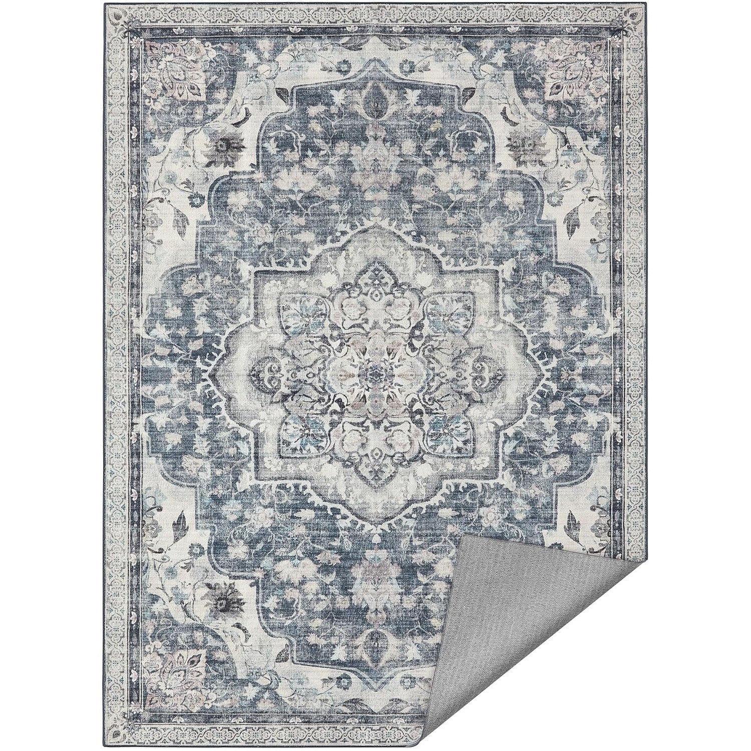 Protuklizni tepih, 120 x 170 cm, periv u perilici, sive boje | SONGMICS-vitahome.hr