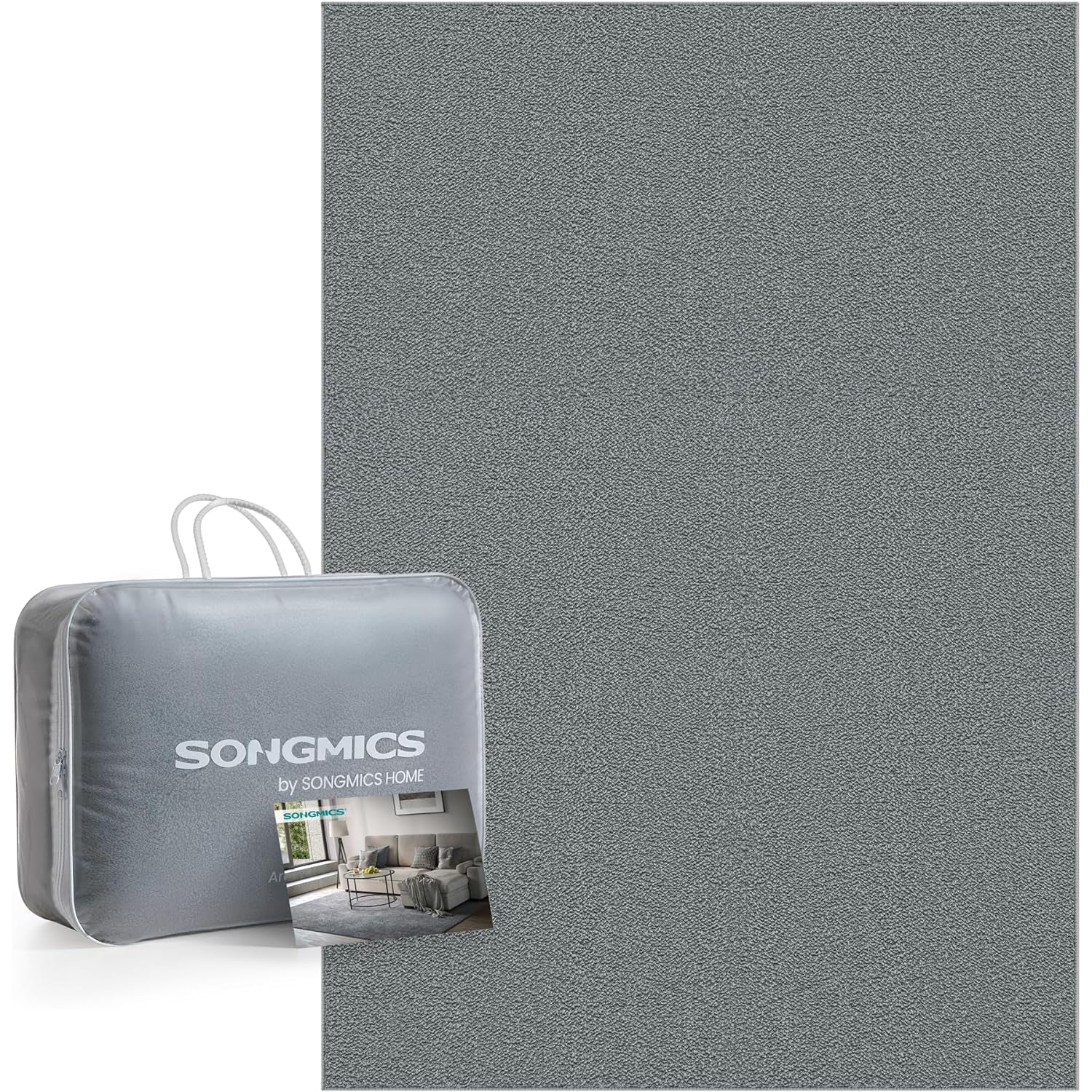 Protuklizni tepih 160 x 230 cm, mekan i moderan tepih za svaku prostoriju, sivi | SONGMICS-vitahome.hr