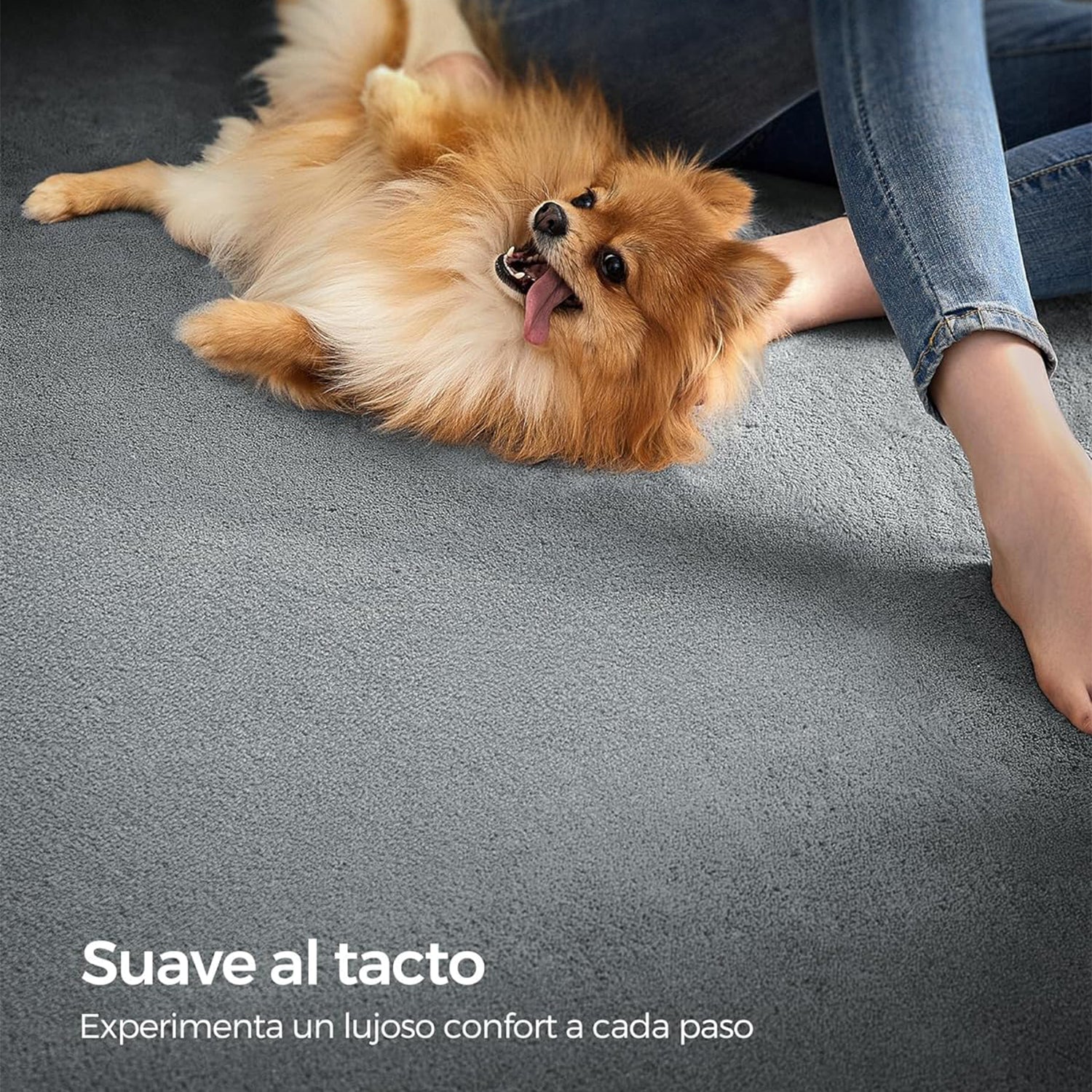 Protuklizni tepih 200 x 290 cm, mekan i moderan tepih za svaku prostoriju, sivi | SONGMICS-vitahome.hr