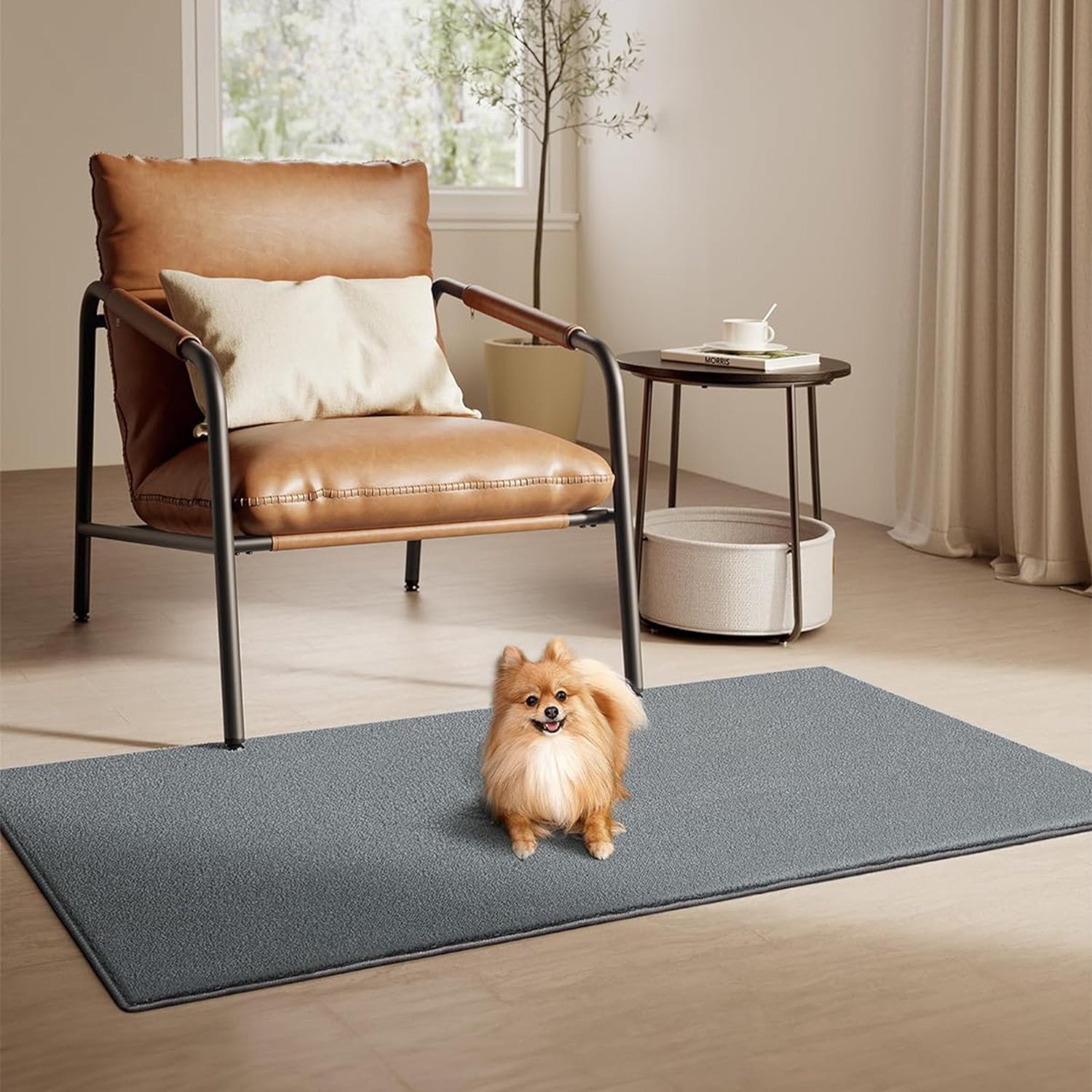 Protuklizni tepih 80 x 150 cm, mekan i moderan tepih za svaku prostoriju, sivi | SONGMICS-vitahome.hr