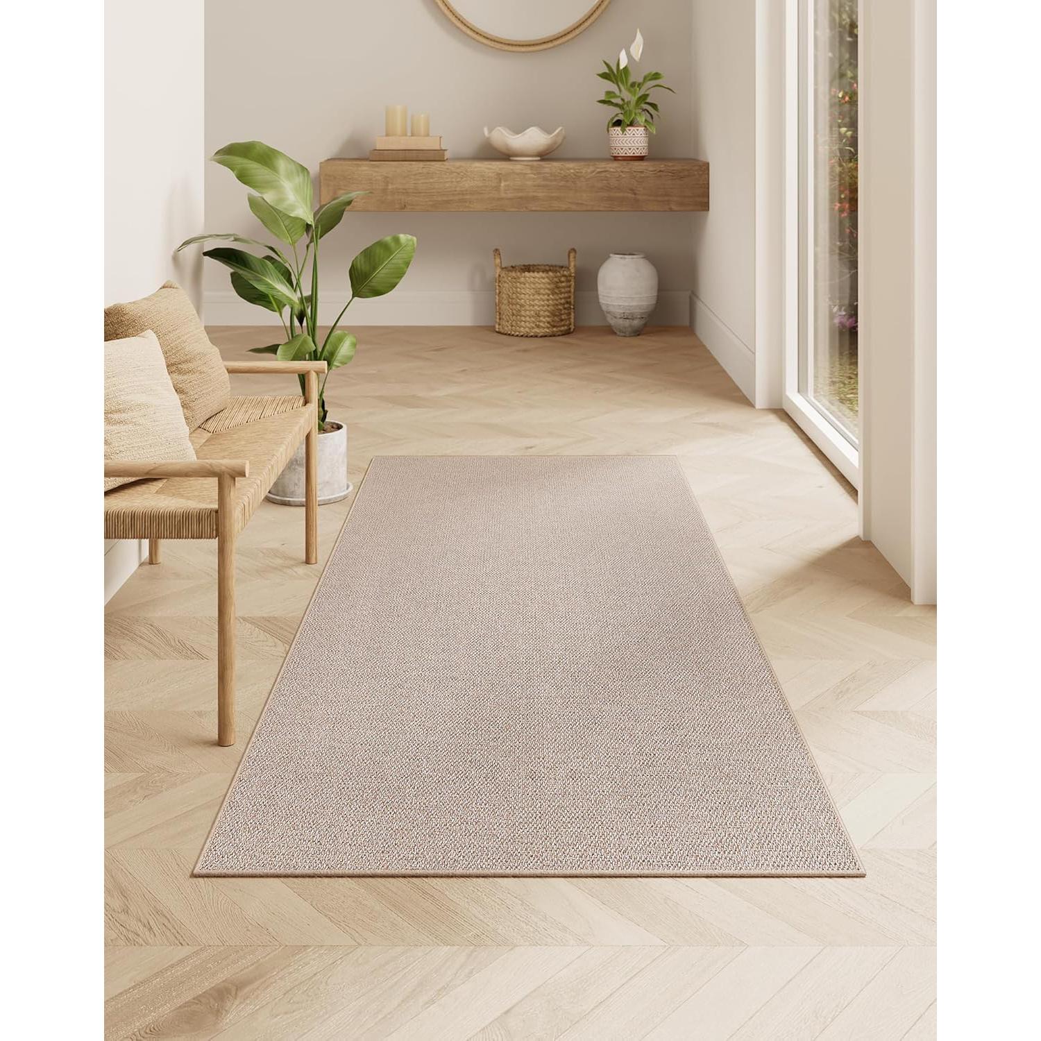 Protuklizni tepih promjera 80 x 150 cm, periv u perilici, svijetlo smeđi | SONGMICS-vitahome.hr