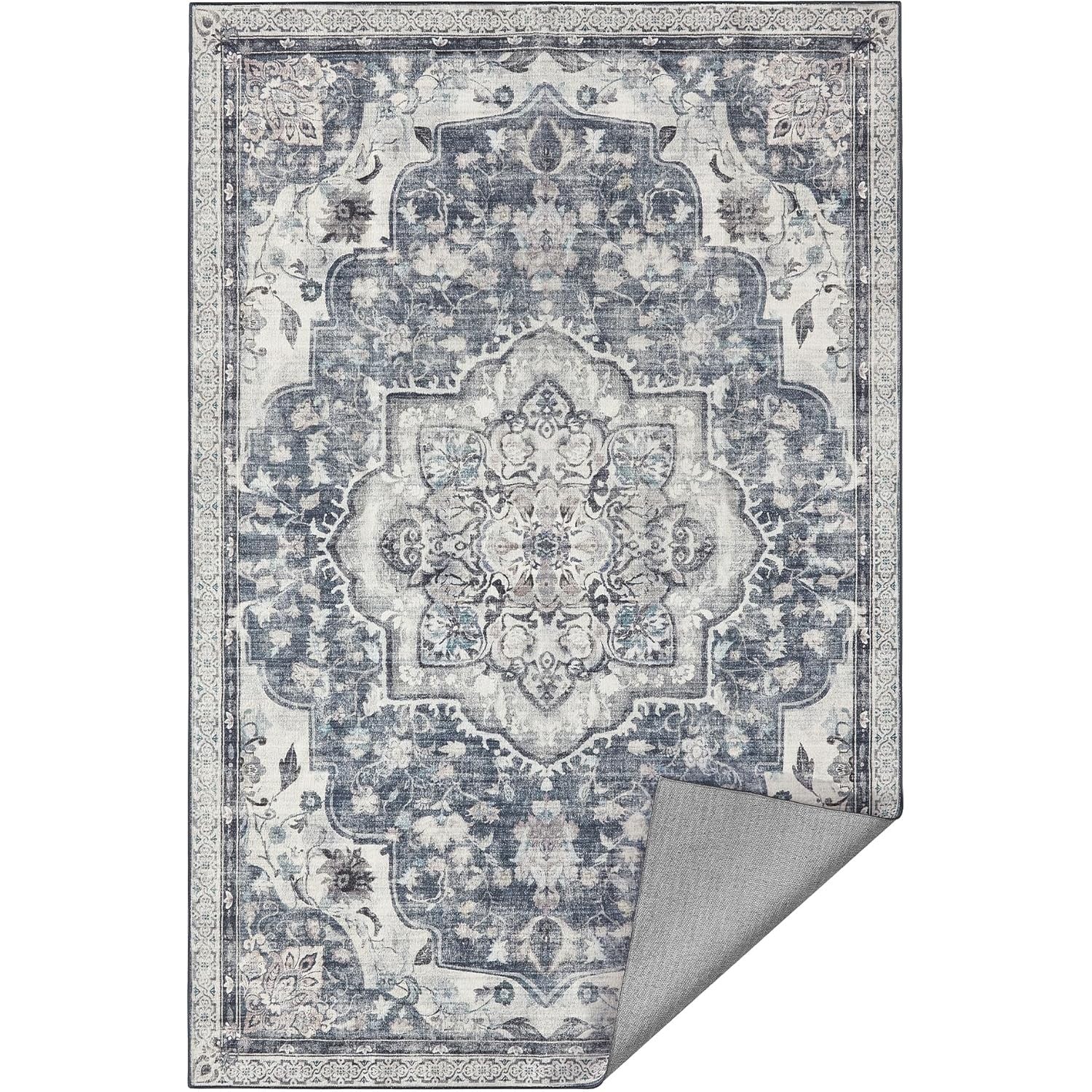 Protuklizni tepih rustikalnog stila, periv u storju, 61 x 92 cm, sivi | SONGMICS-vitahome.hr