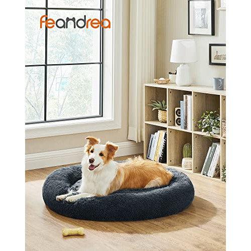 Puha kutyaágy, fekhely mosható párnázással, 100 cm, sötétszürke-FEANDREA-Vita Home