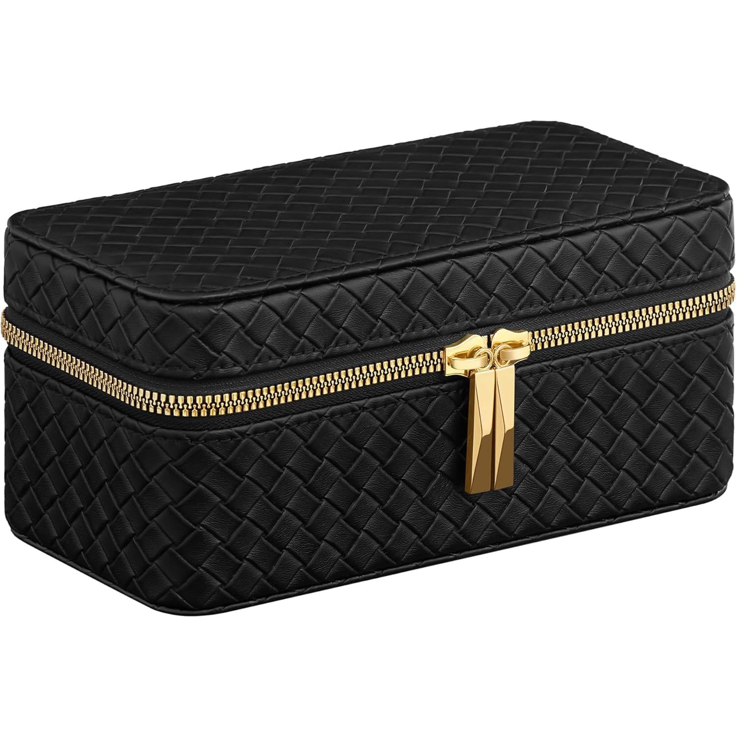 Putna kutija za satove s 3 pretinca, 10 x 20 x 9 cm, crna i siva | SONGMICS-vitahome.hr