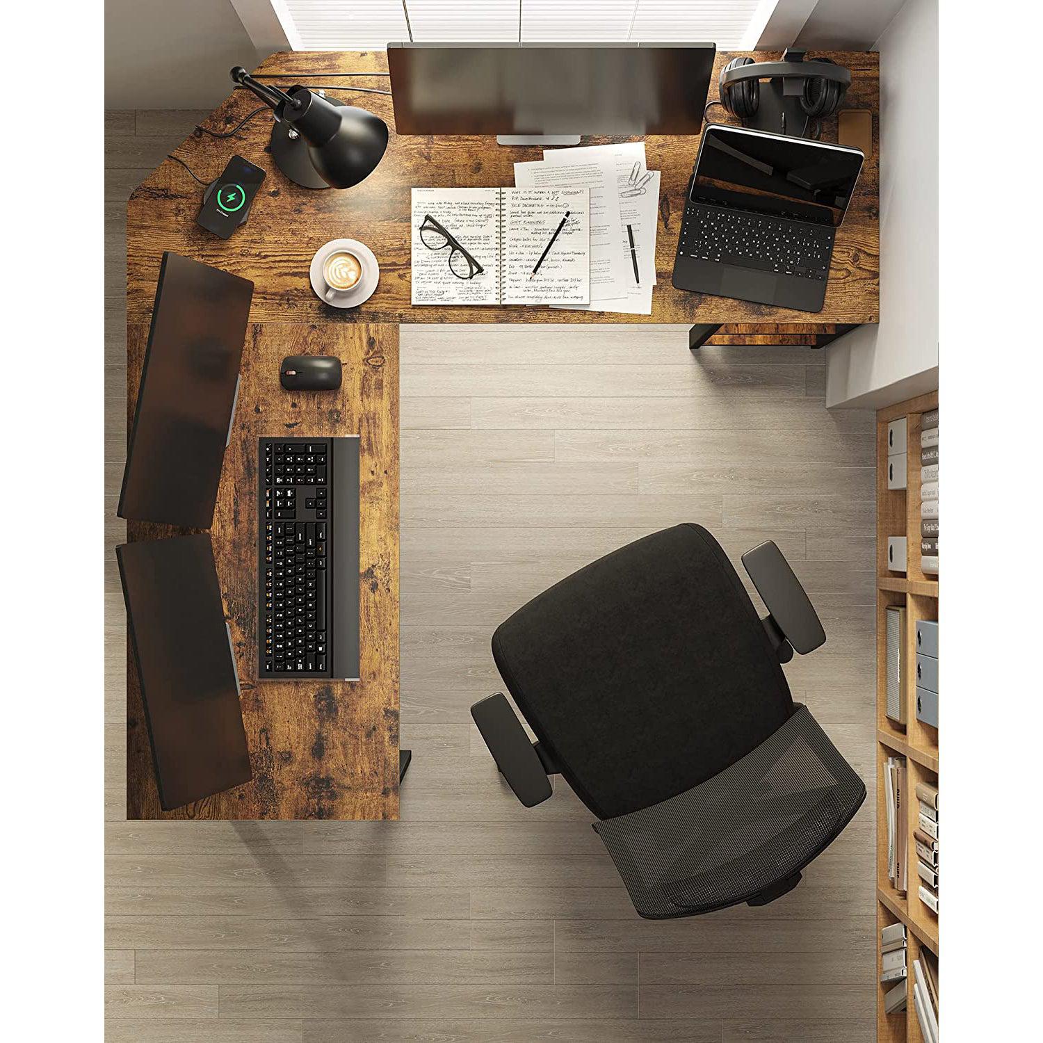 Računalni stol u obliku slova L, kutni stol 138 x 138 x 76 | Vasagle-vitahome.hr
