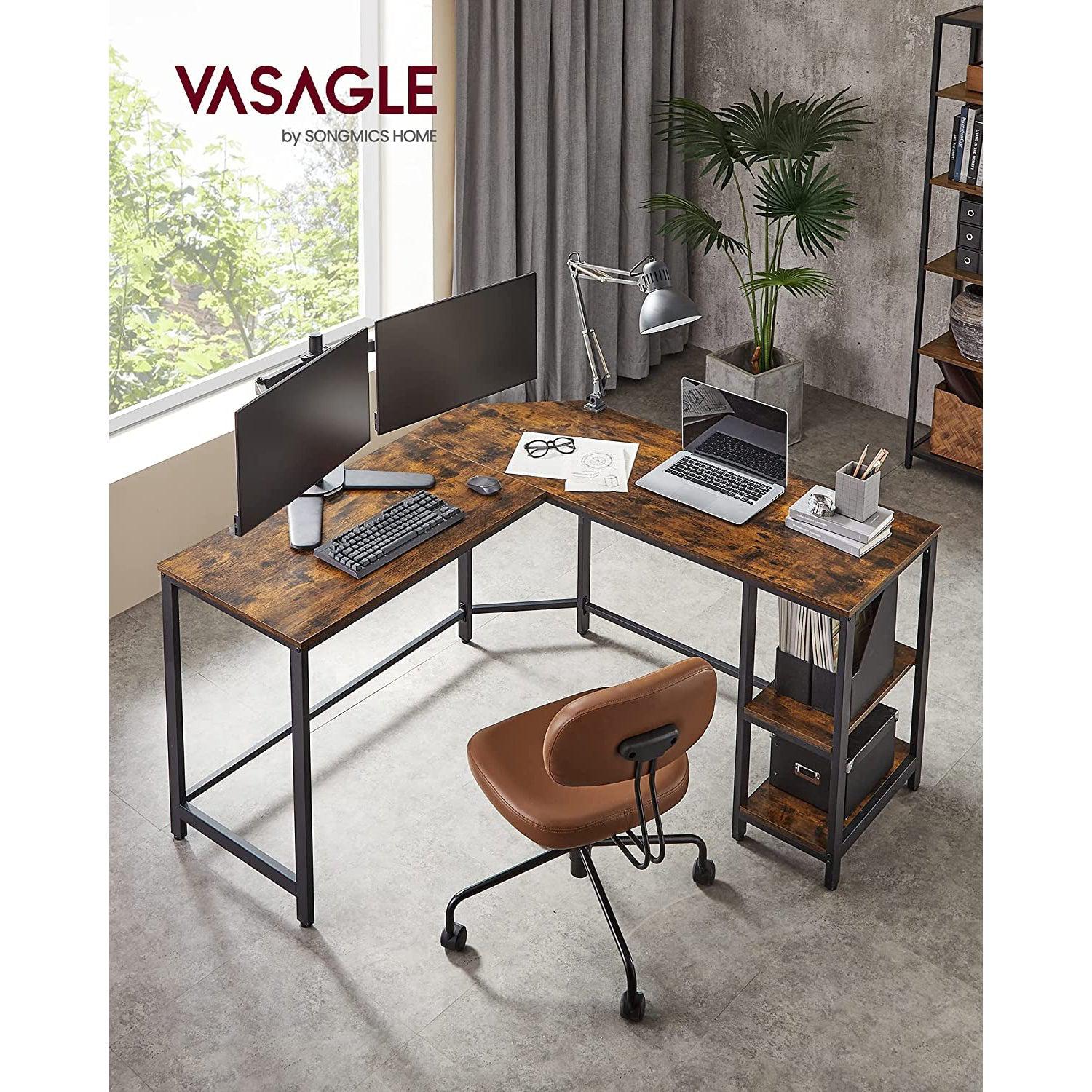 Računalni stol u obliku slova L, kutni stol 138 x 138 x 76 | Vasagle-vitahome.hr