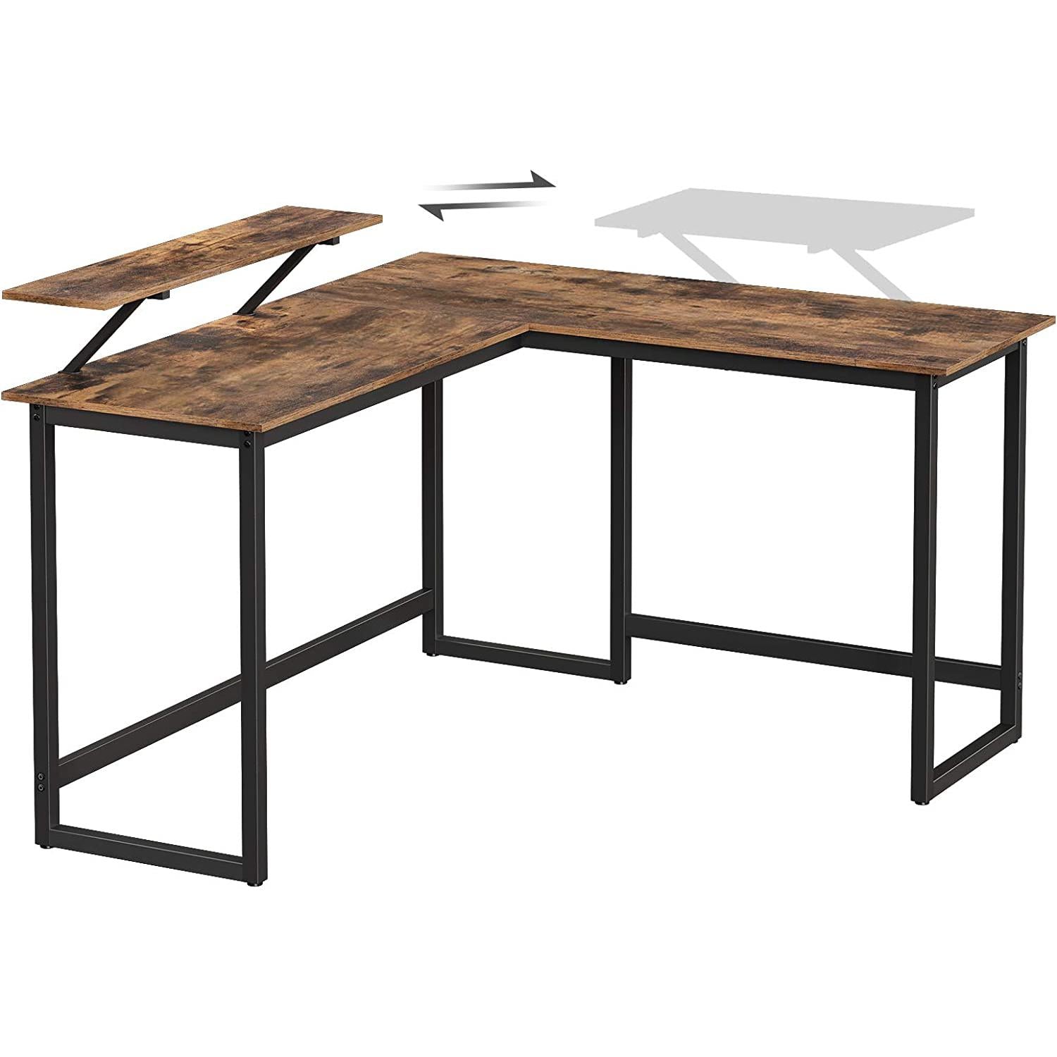 Računalni stol u obliku slova L, kutni stol 140 x 130 x 89 cm | Vasagle-vitahome.hr