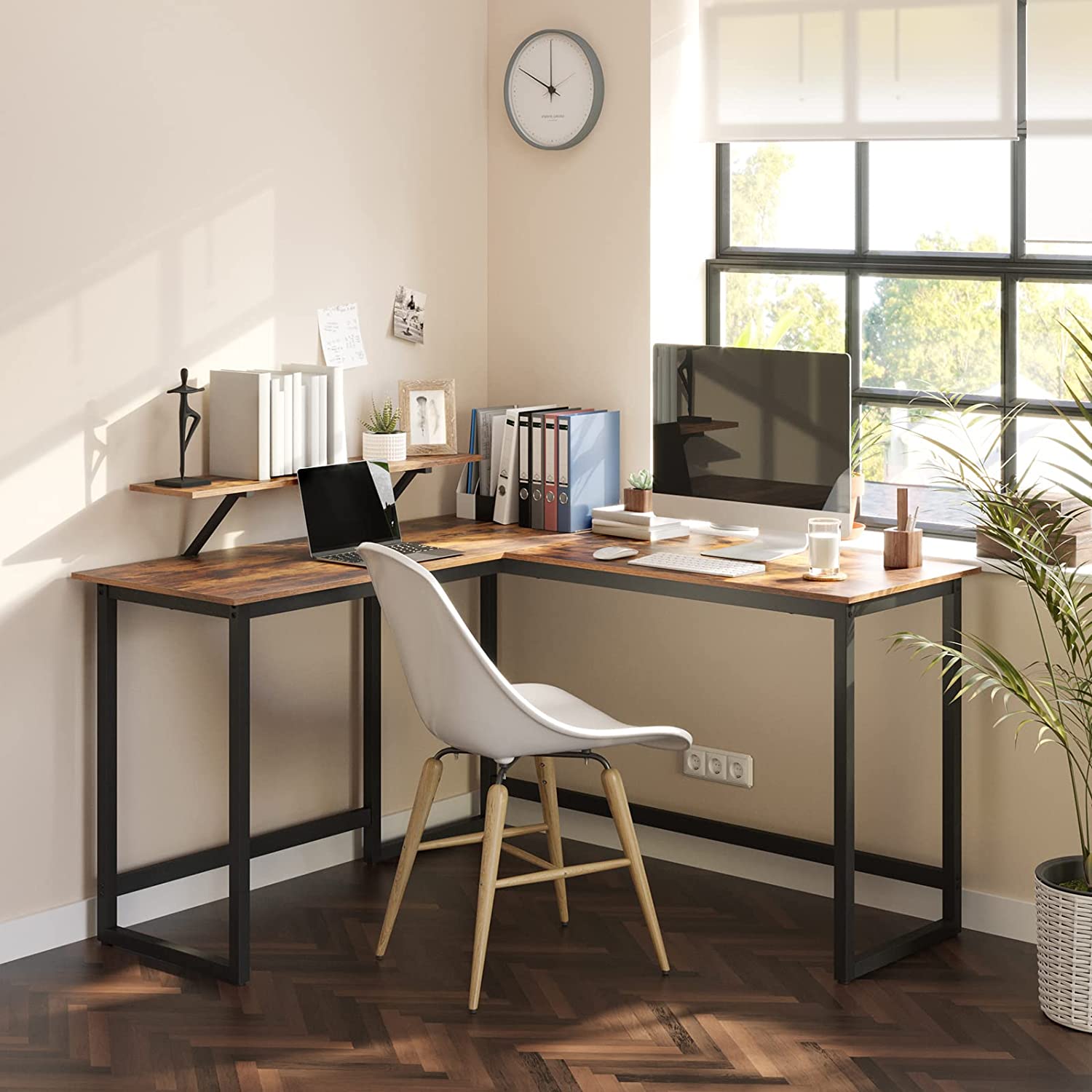 Računalni stol u obliku slova L, kutni stol 140 x 130 x 89 cm | Vasagle-vitahome.hr