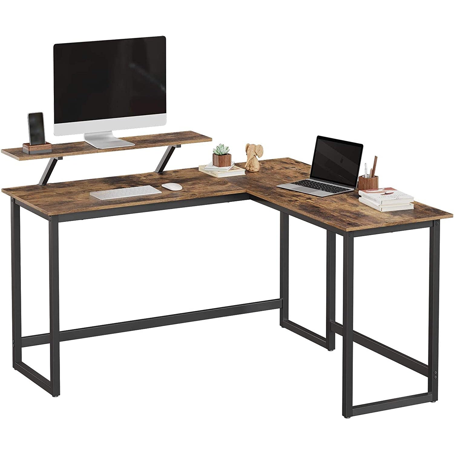 Računalni stol u obliku slova L, kutni stol 140 x 130 x 89 cm | Vasagle-vitahome.hr