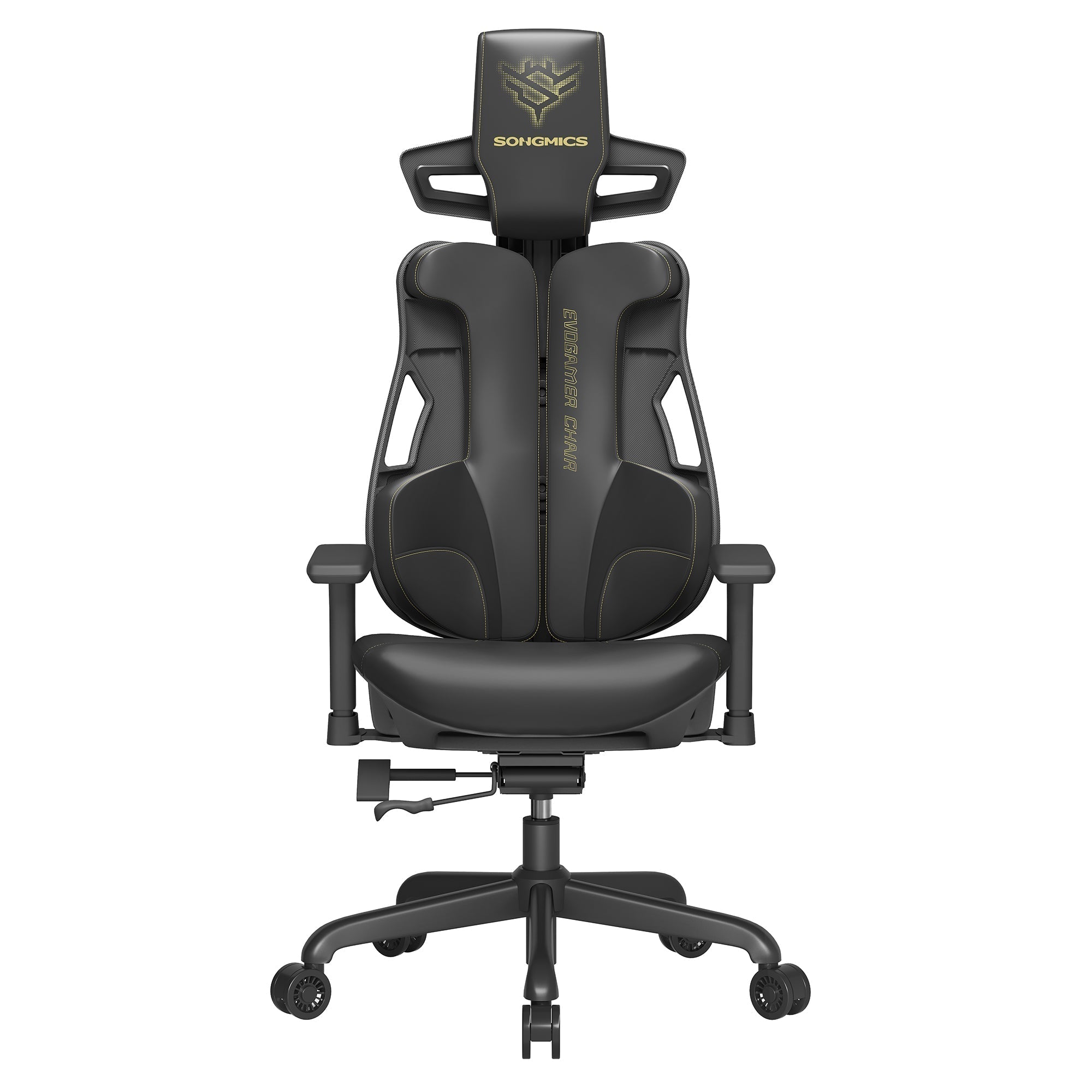 Radna stolica podesive visine s 4 točke potpore, nosivosti 150kg, crna | SONGMICS-vitahome.hr