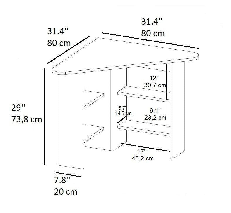 Radni stol Corner - Anthracite | AG-vitahome.hr