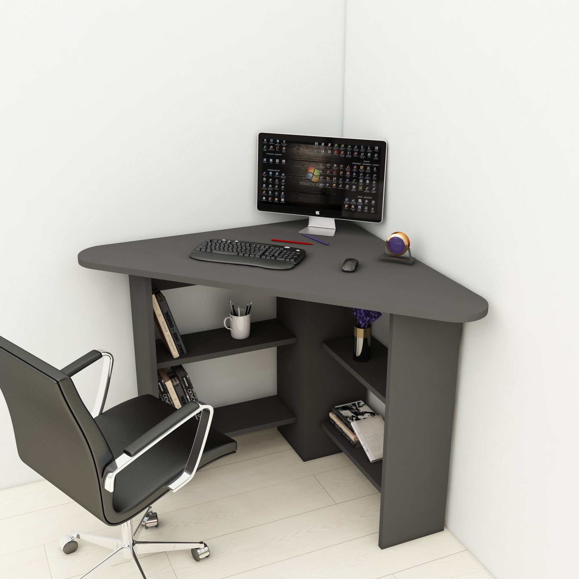 Radni stol Corner - Anthracite | AG-vitahome.hr