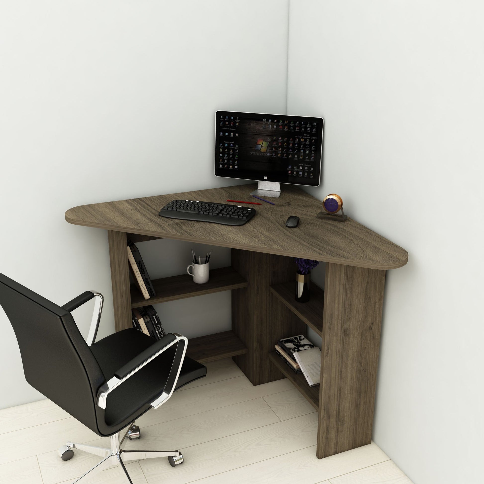 Radni stol Corner - Walnut | AG-vitahome.hr