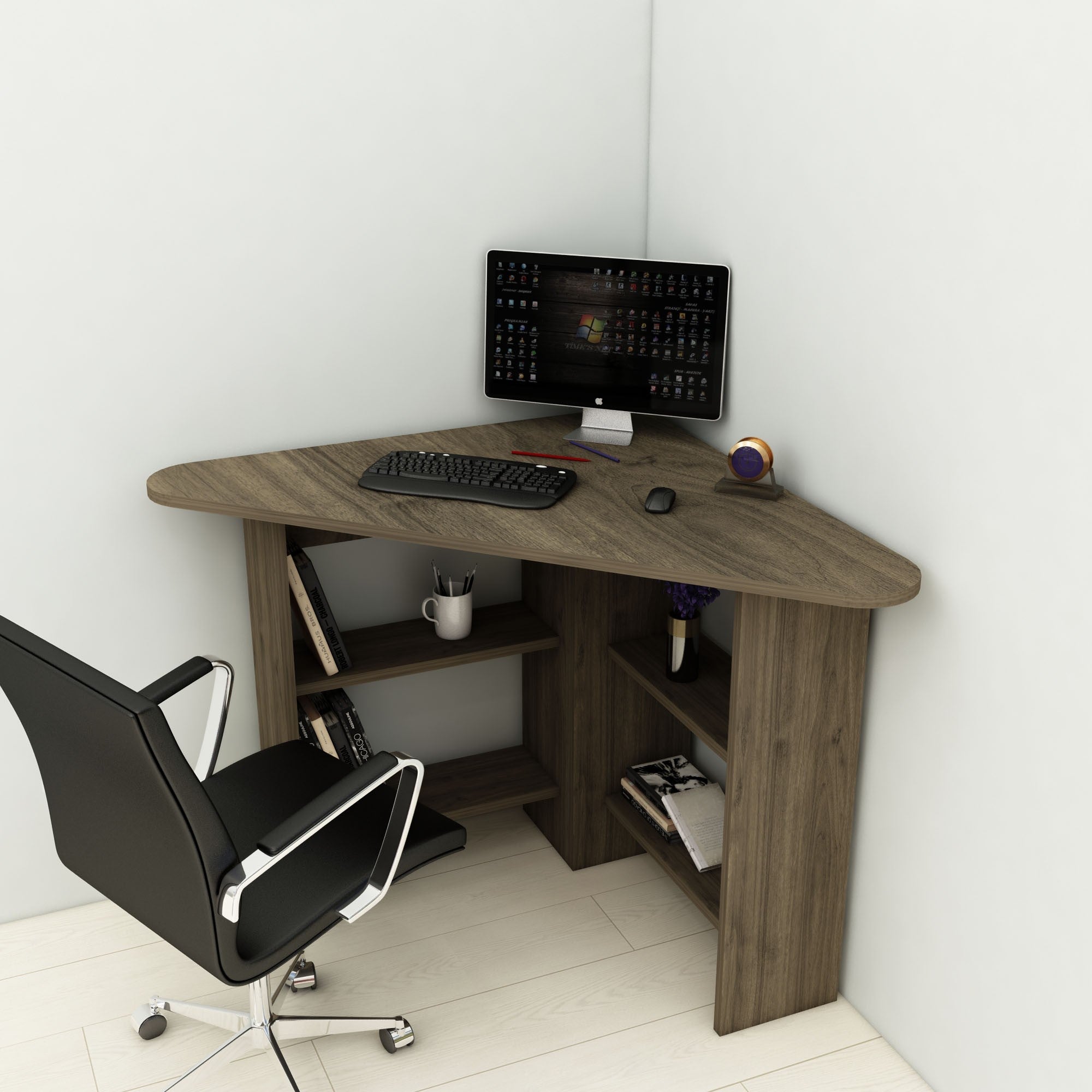 Radni stol Corner - Walnut | AG-vitahome.hr