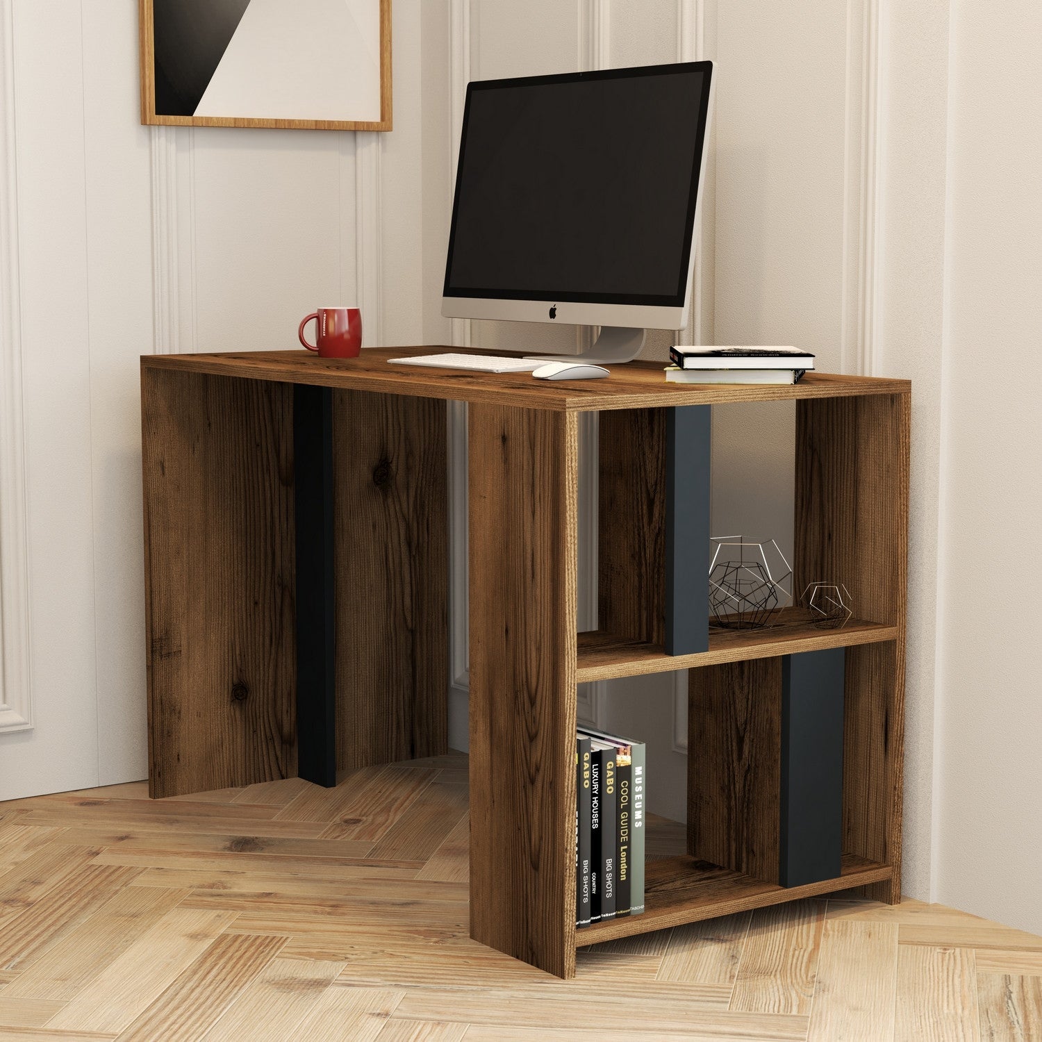 Radni stol Lima - Walnut, Anthracite | AG-vitahome.hr