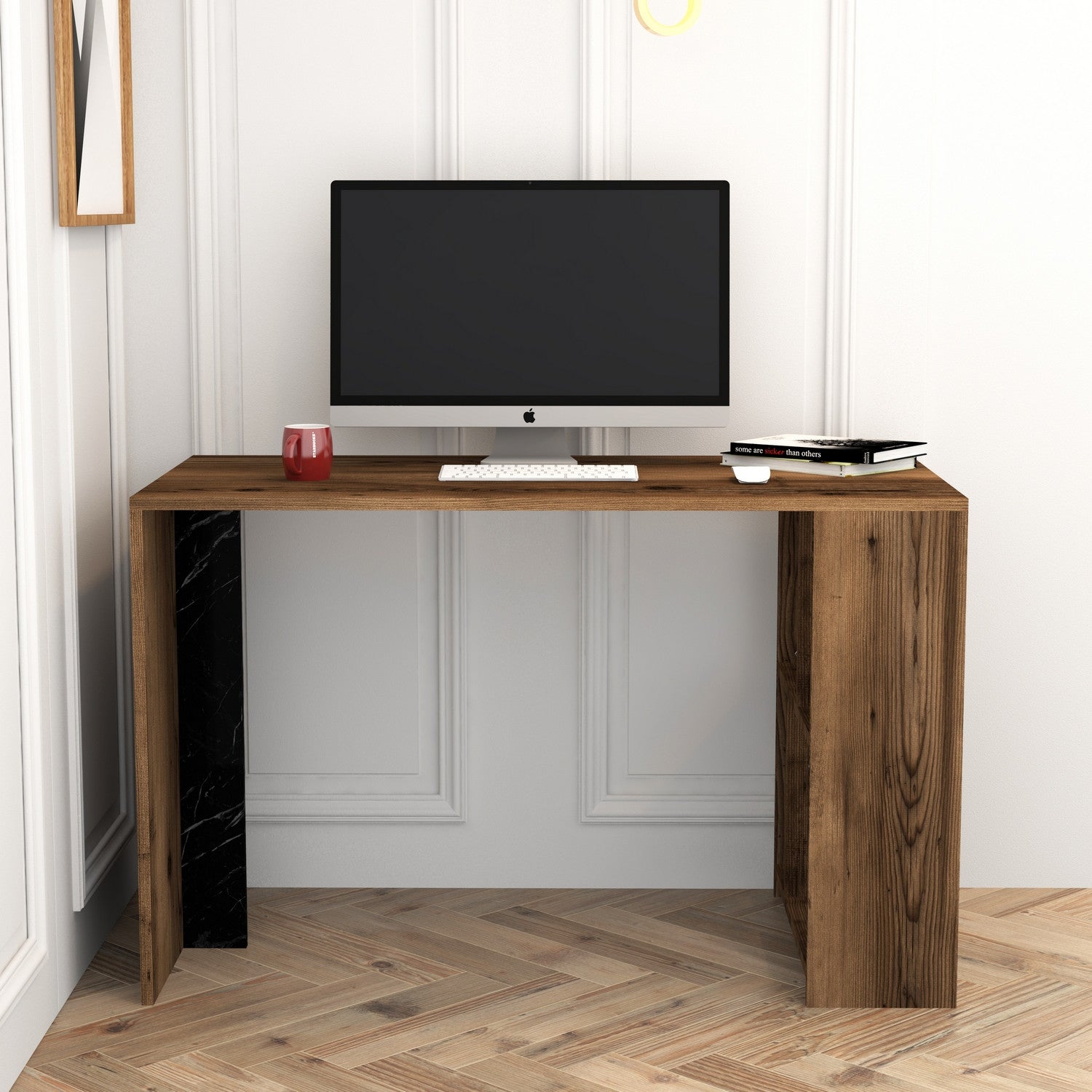 Radni stol Lima - Walnut, Black Marble | AG-vitahome.hr