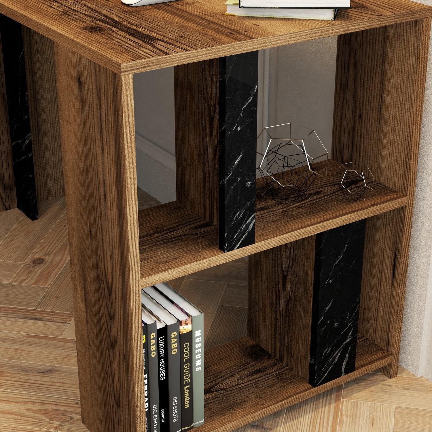 Radni stol Lima - Walnut, Black Marble | AG-vitahome.hr