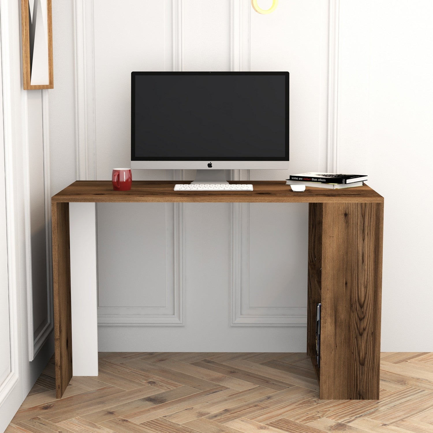 Radni stol Lima - Walnut, White | AG-vitahome.hr