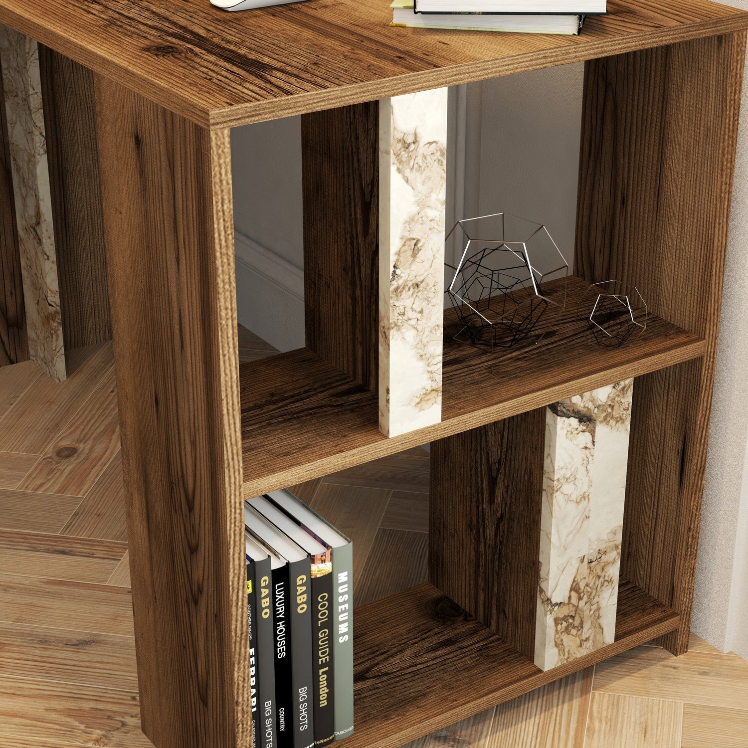 Radni stol Lima - Walnut, White Marble | AG-vitahome.hr