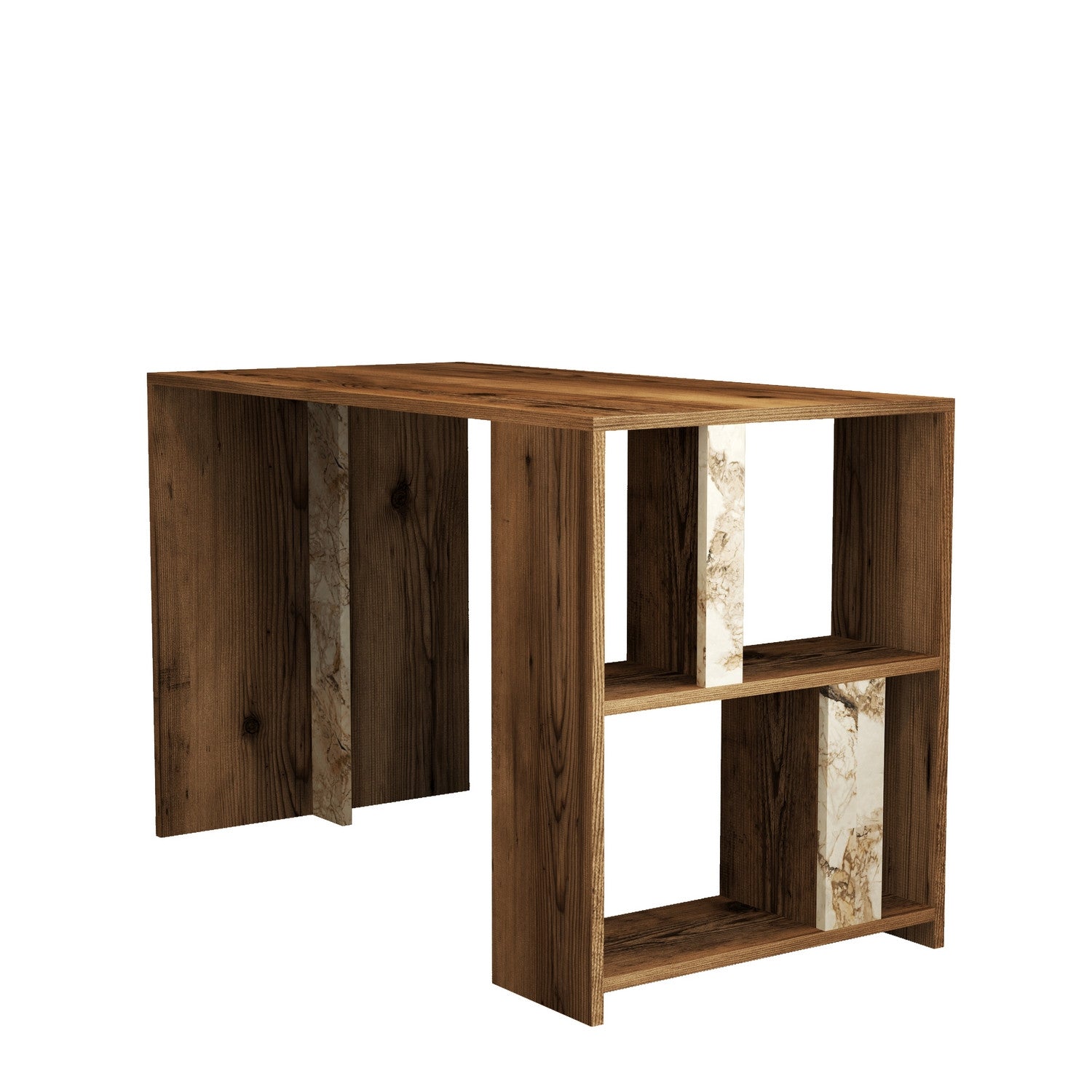 Radni stol Lima - Walnut, White Marble | AG-vitahome.hr