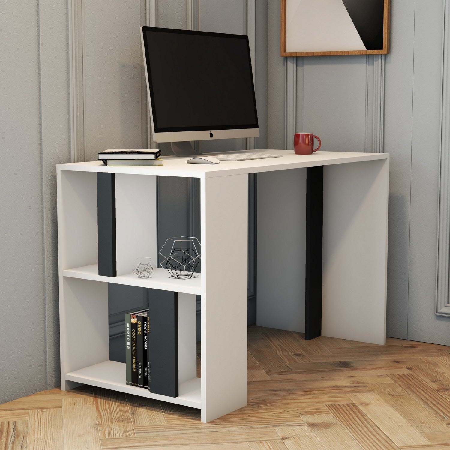 Radni stol Lima - White, Anthracite | AG-vitahome.hr
