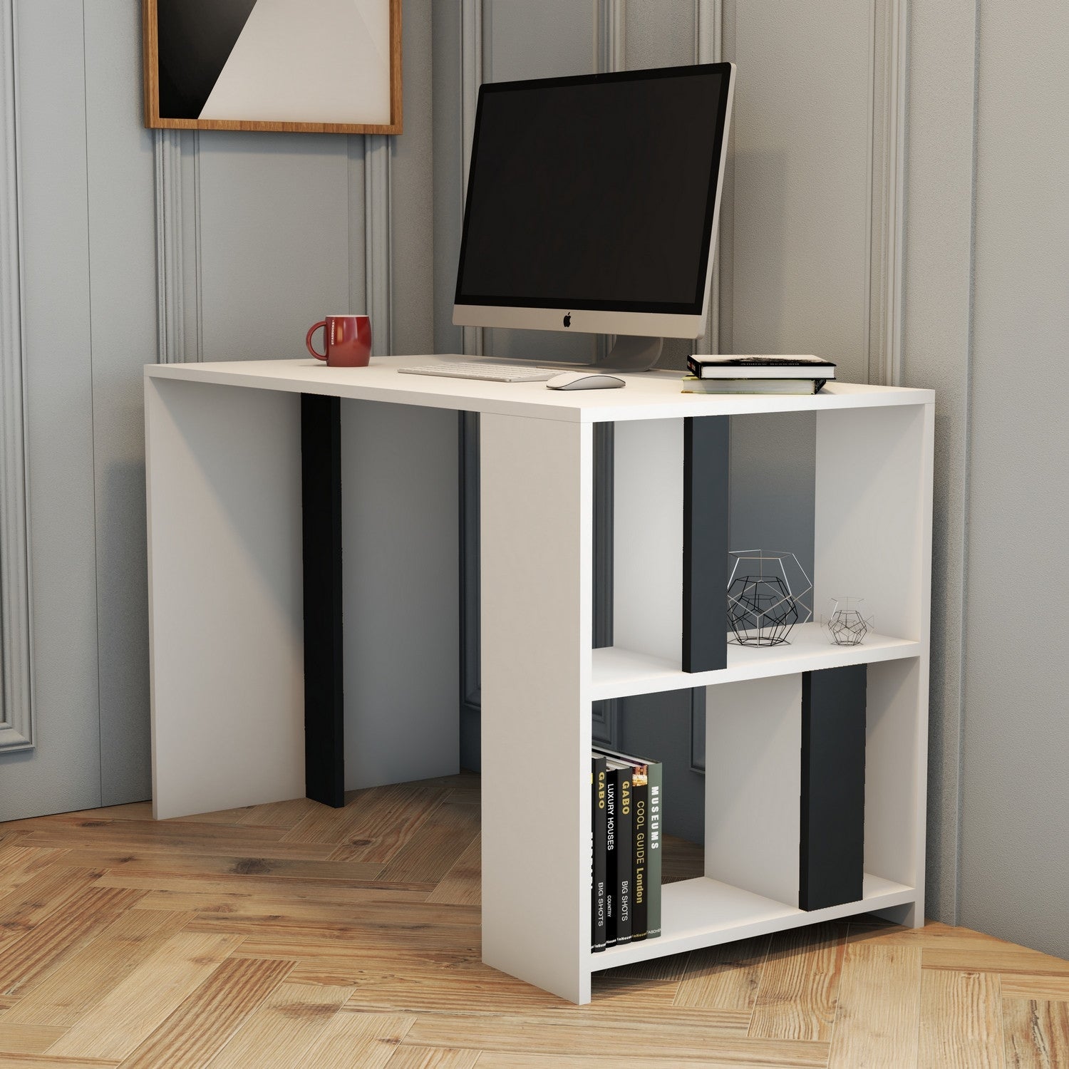 Radni stol Lima - White, Anthracite | AG-vitahome.hr