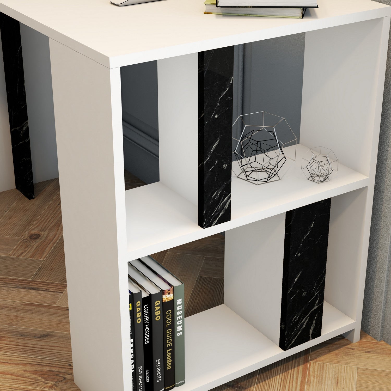 Radni stol Lima - White, Black Marble | AG-vitahome.hr