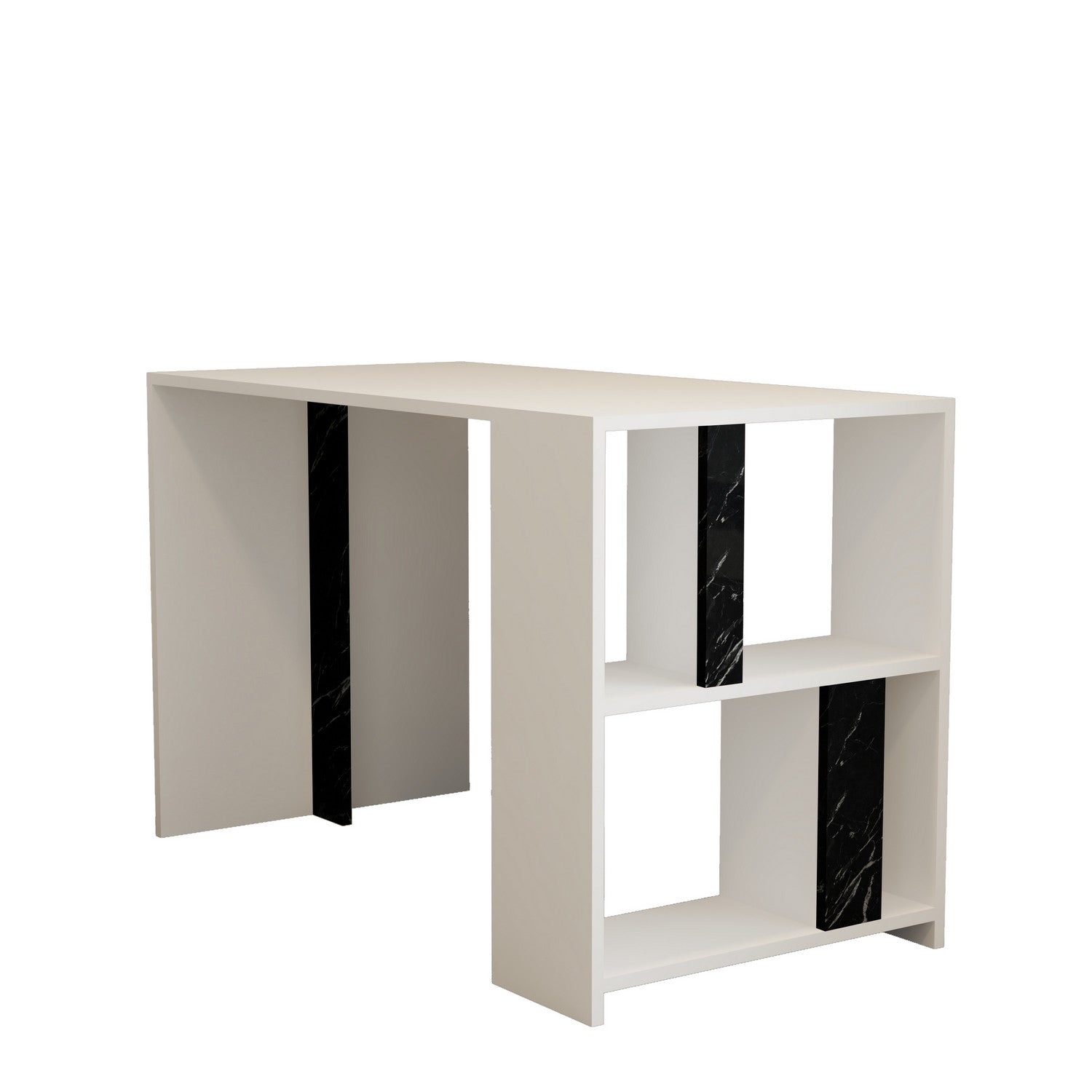 Radni stol Lima - White, Black Marble | AG-vitahome.hr