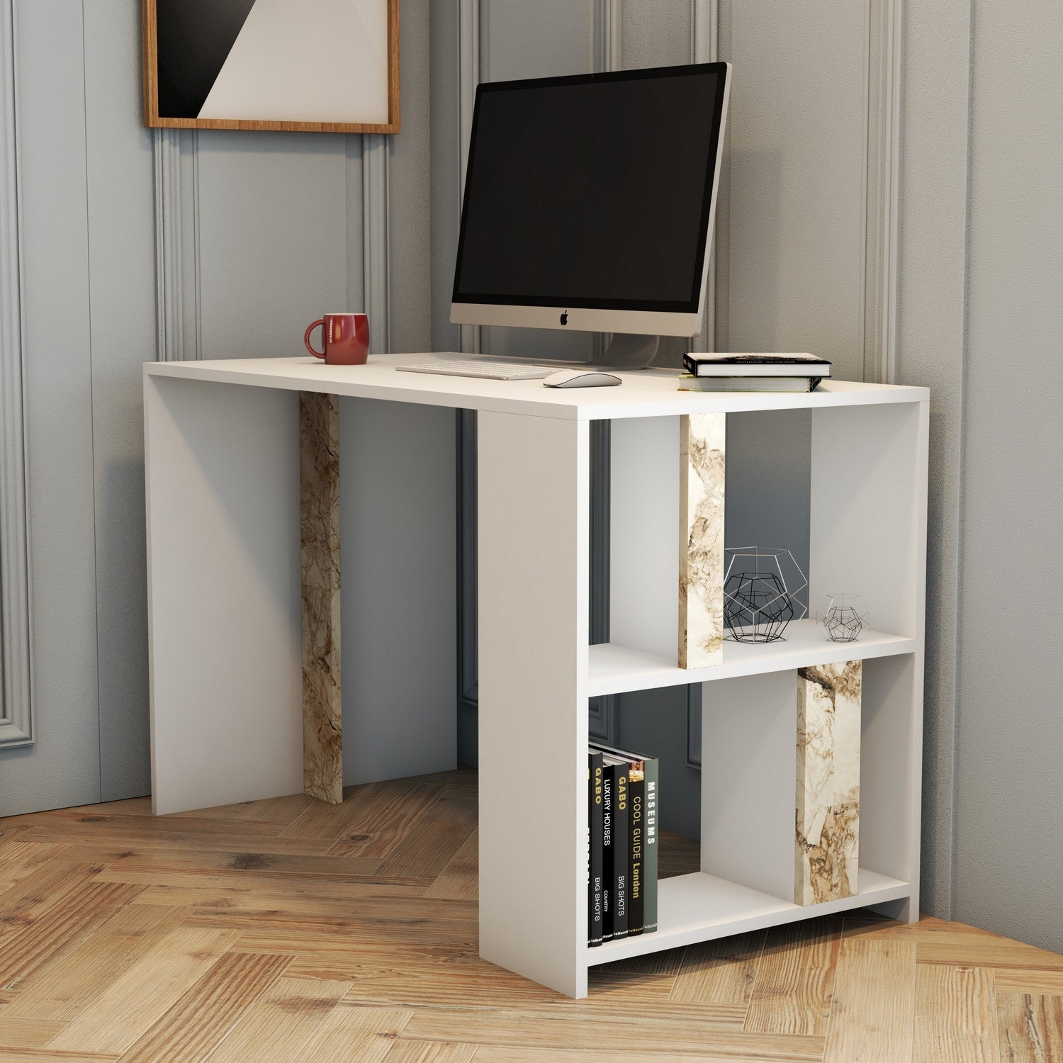 Radni stol Lima - White Marble | AG-vitahome.hr