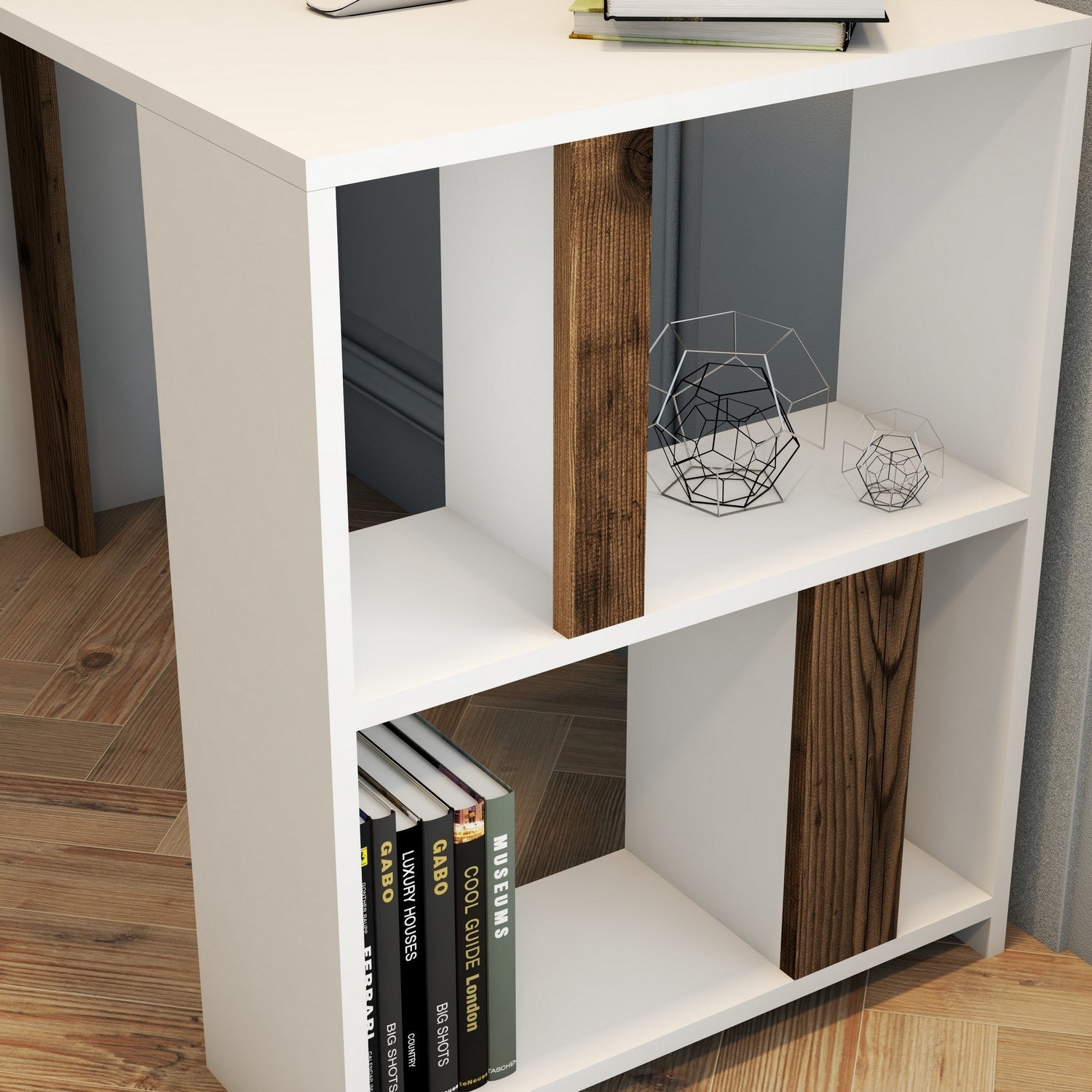Radni stol Lima - White, Walnut | AG-vitahome.hr
