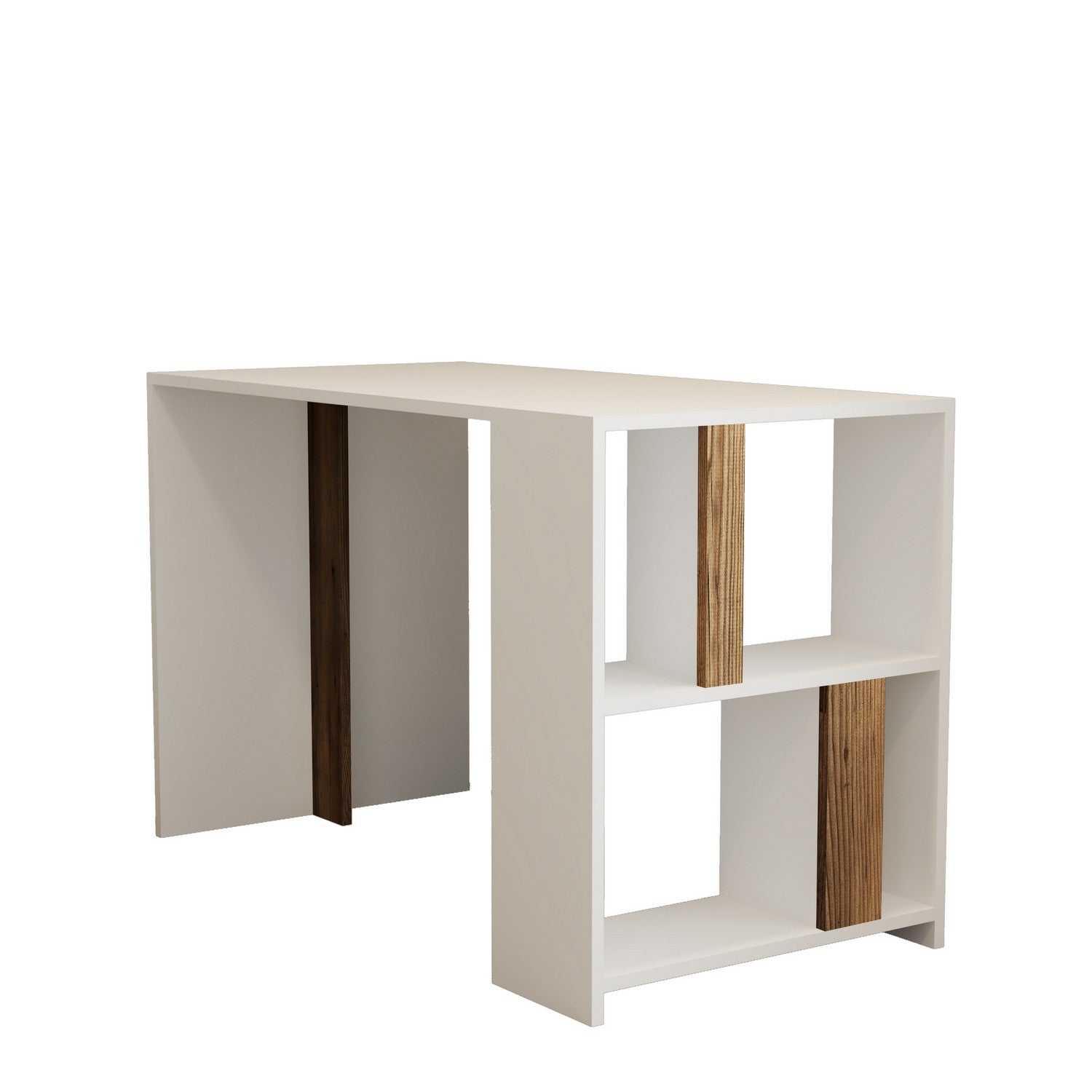 Radni stol Lima - White, Walnut | AG-vitahome.hr