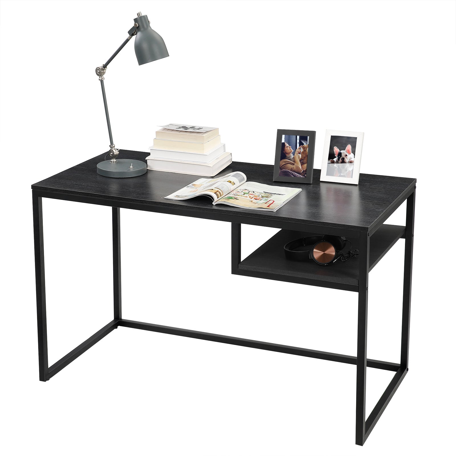 Radni stol, moderan Računalni stol 120 x 60 x 75 cm, crni | Vasagle-vitahome.hr