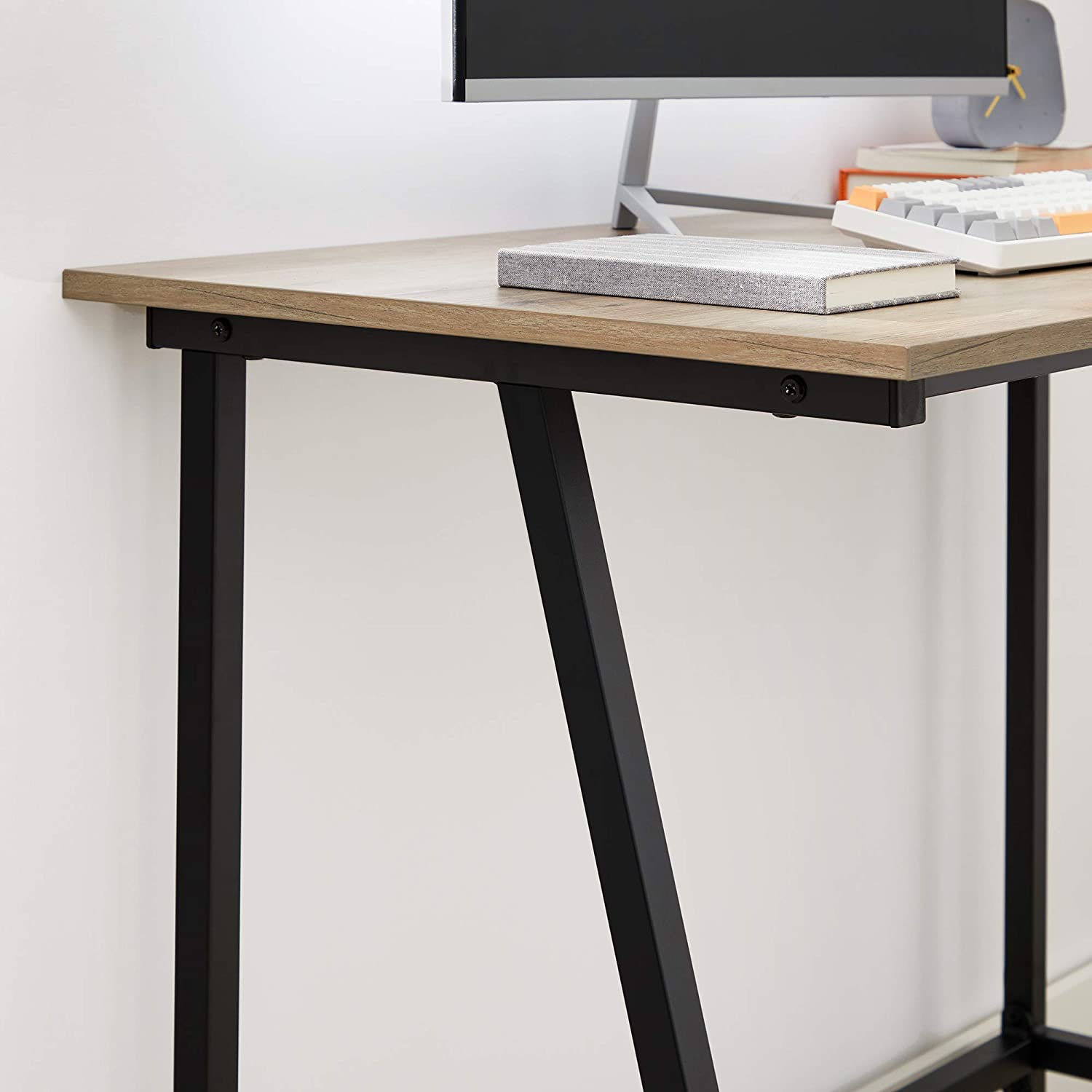 Radni stol, računalni stol 100 x 50 x 75 cm sivo i crno | Vasagle-vitahome.hr