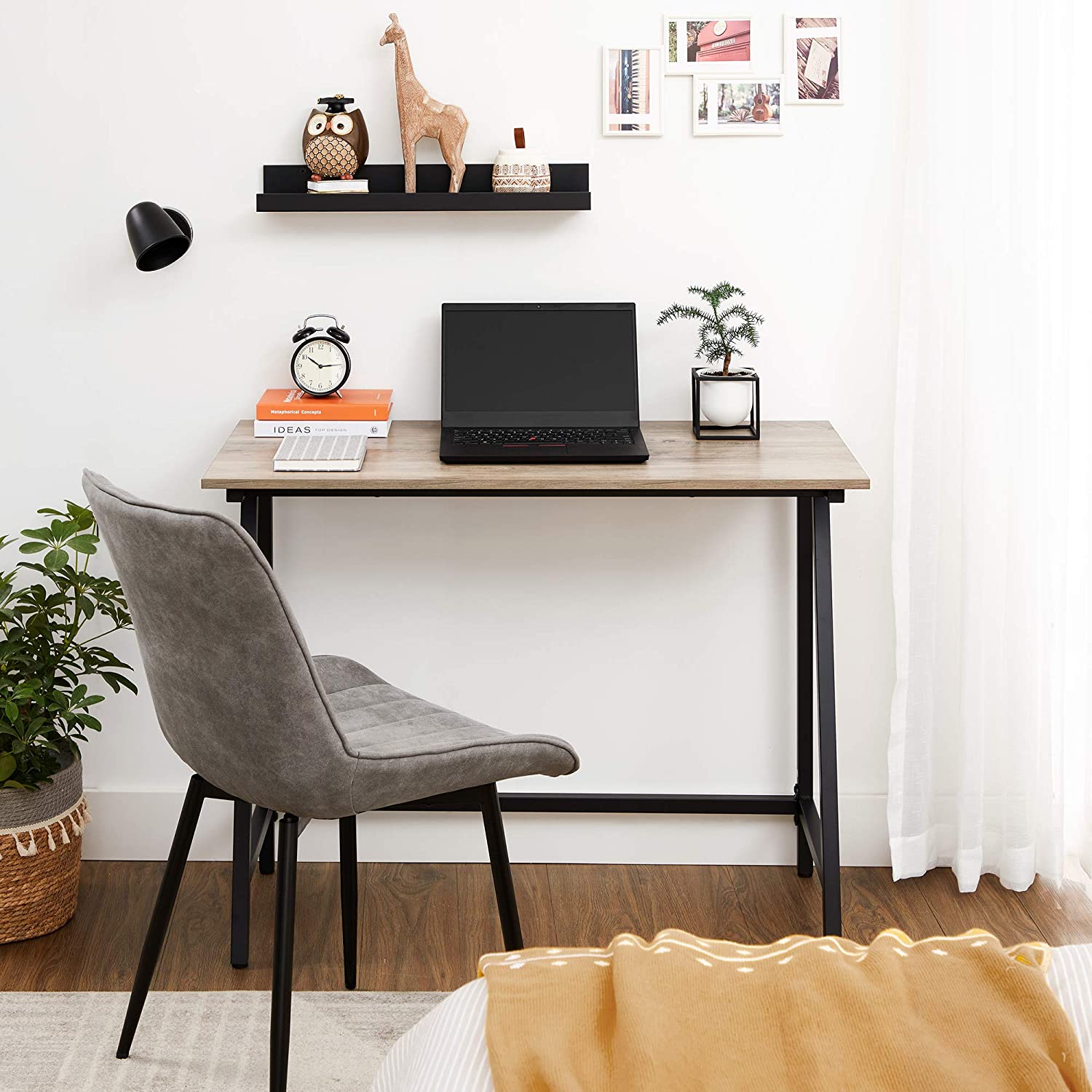 Radni stol, računalni stol 100 x 50 x 75 cm sivo i crno | Vasagle-vitahome.hr