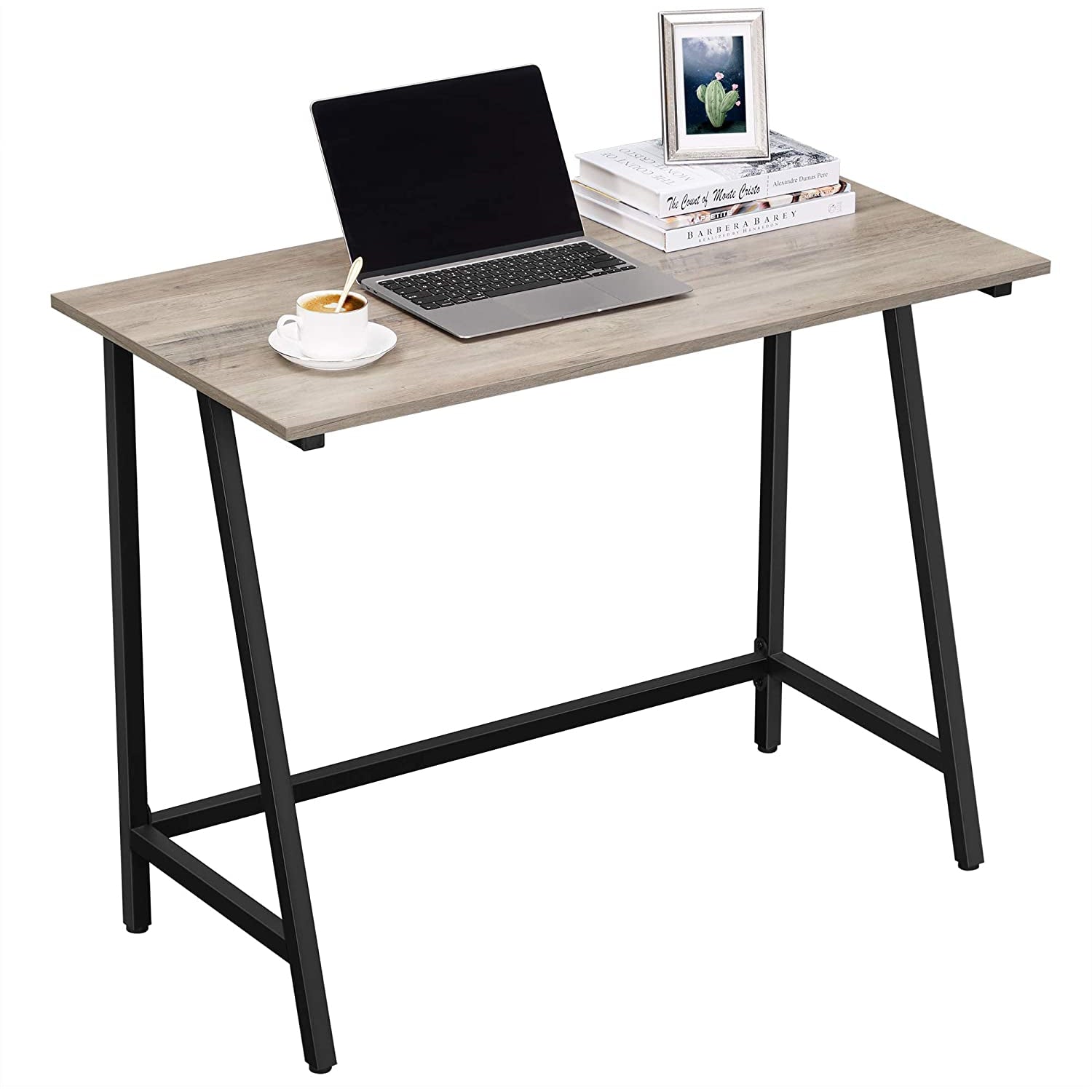 Radni stol, računalni stol 100 x 50 x 75 cm sivo i crno | Vasagle-vitahome.hr