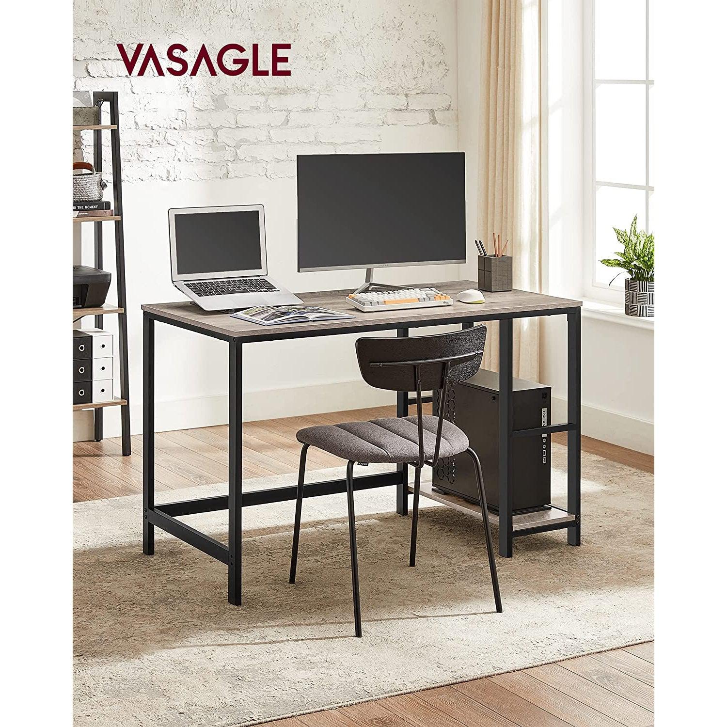 Radni stol, računalni stol s 2 police lijevo ili desno 120 x 60 x 75 cm | Vasagle-vitahome.hr